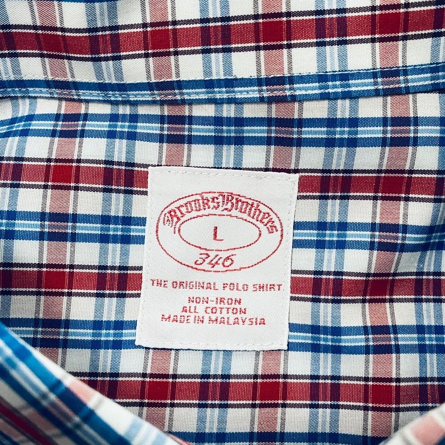 Brooks Brothers Brooks Brothers red and blue plaid button down Size US L / EU 52-54 / 3 - 4 Thumbnail