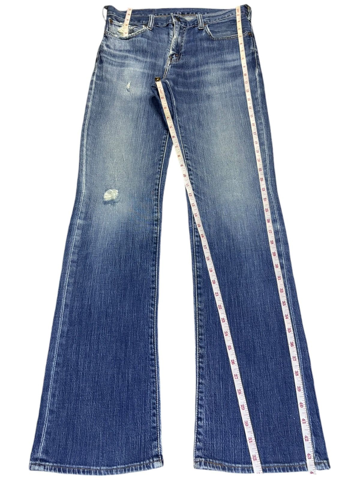 Levi's × Levi's Vintage Clothing Vintage 90s Levis 517 Faded Wash Distressed Flare Jeans Size US 30 / EU 46 - 13 Thumbnail