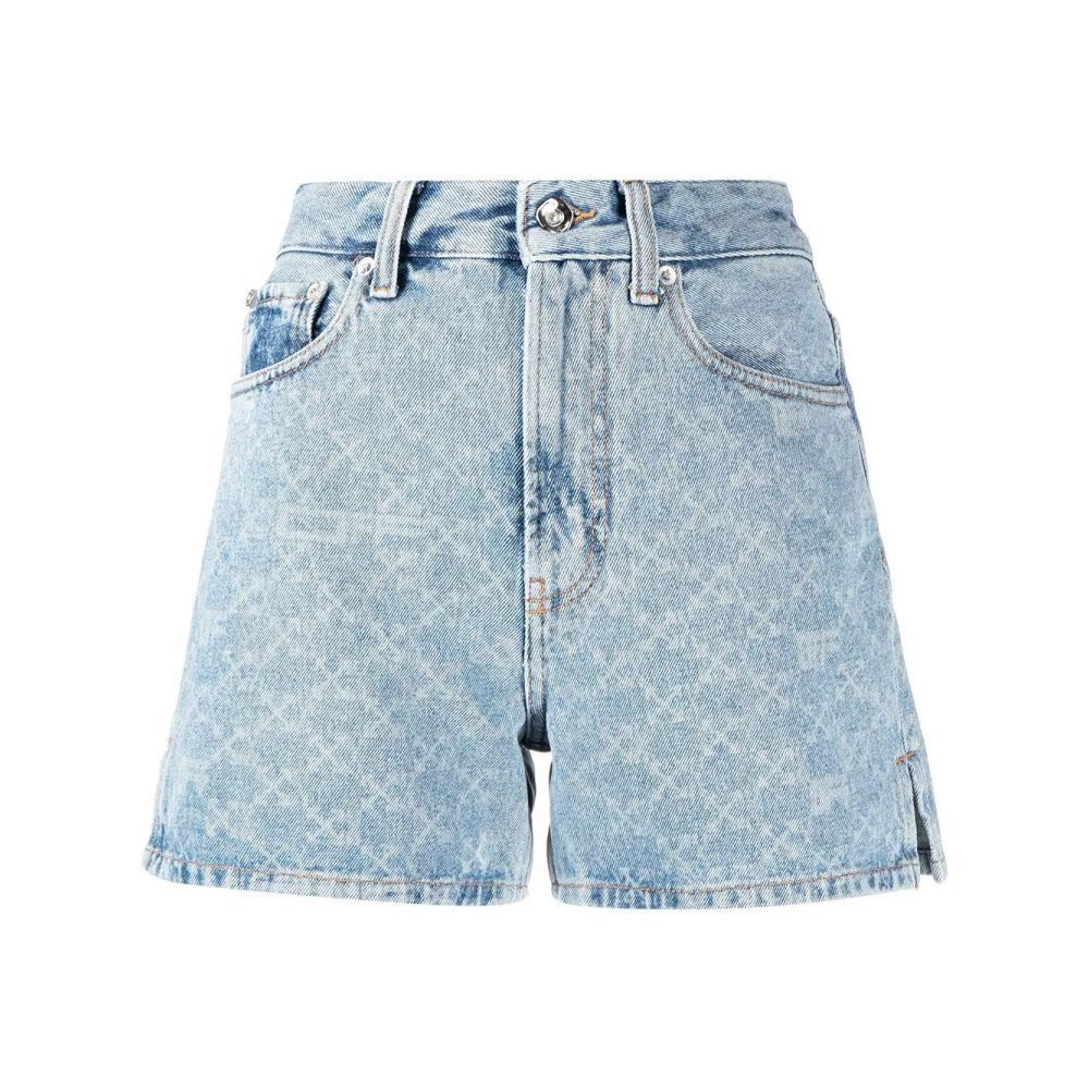 Off-White o1gr1nt1124 Monogram Straight Short in Light Blue Size 28" / US 6 / IT 42 - 1 Thumbnail