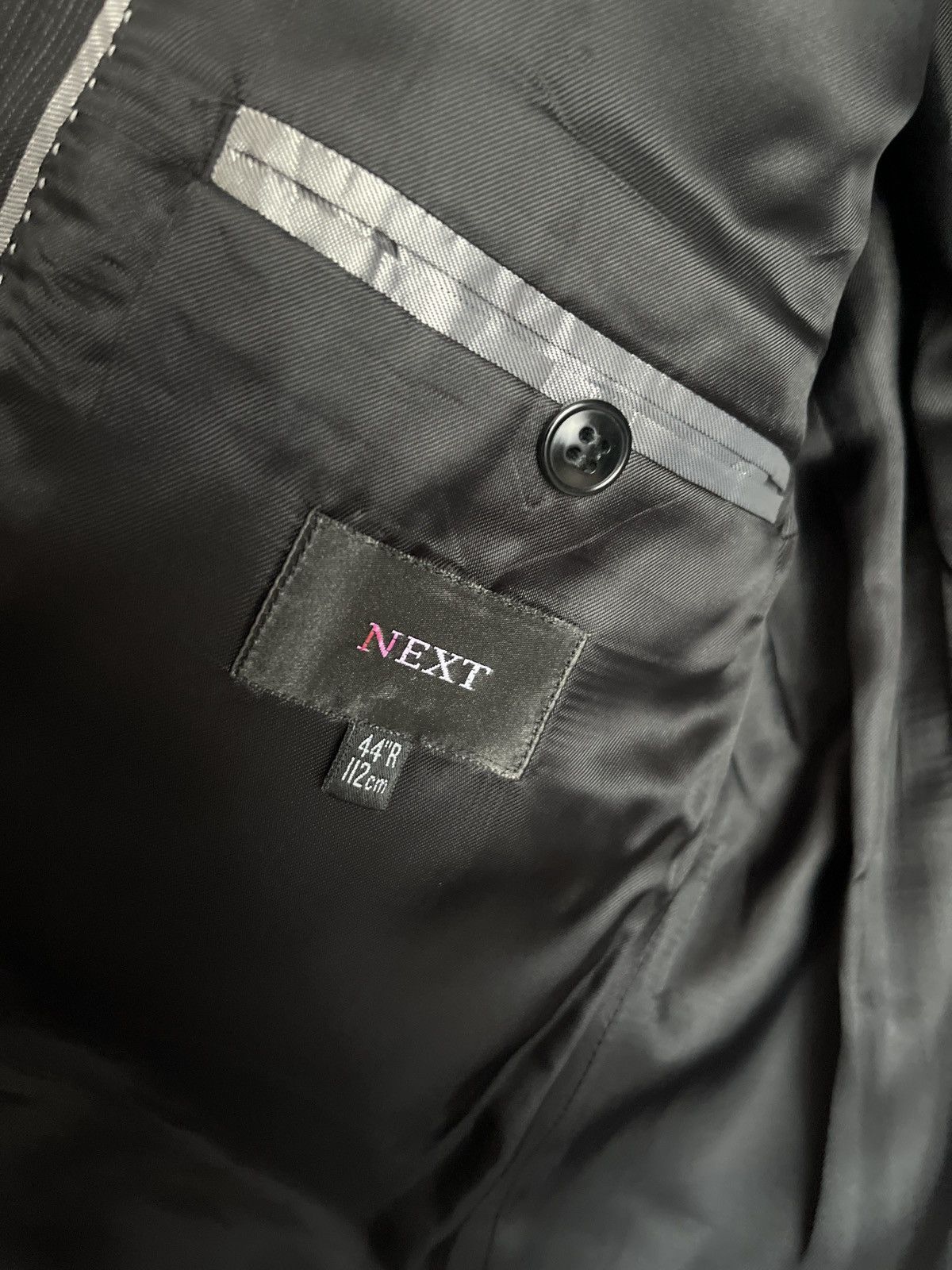 NEXT Next Super 100s Wool Pinstripe Suit blazer Pure New Wool 44R Size 44R - 5 Thumbnail