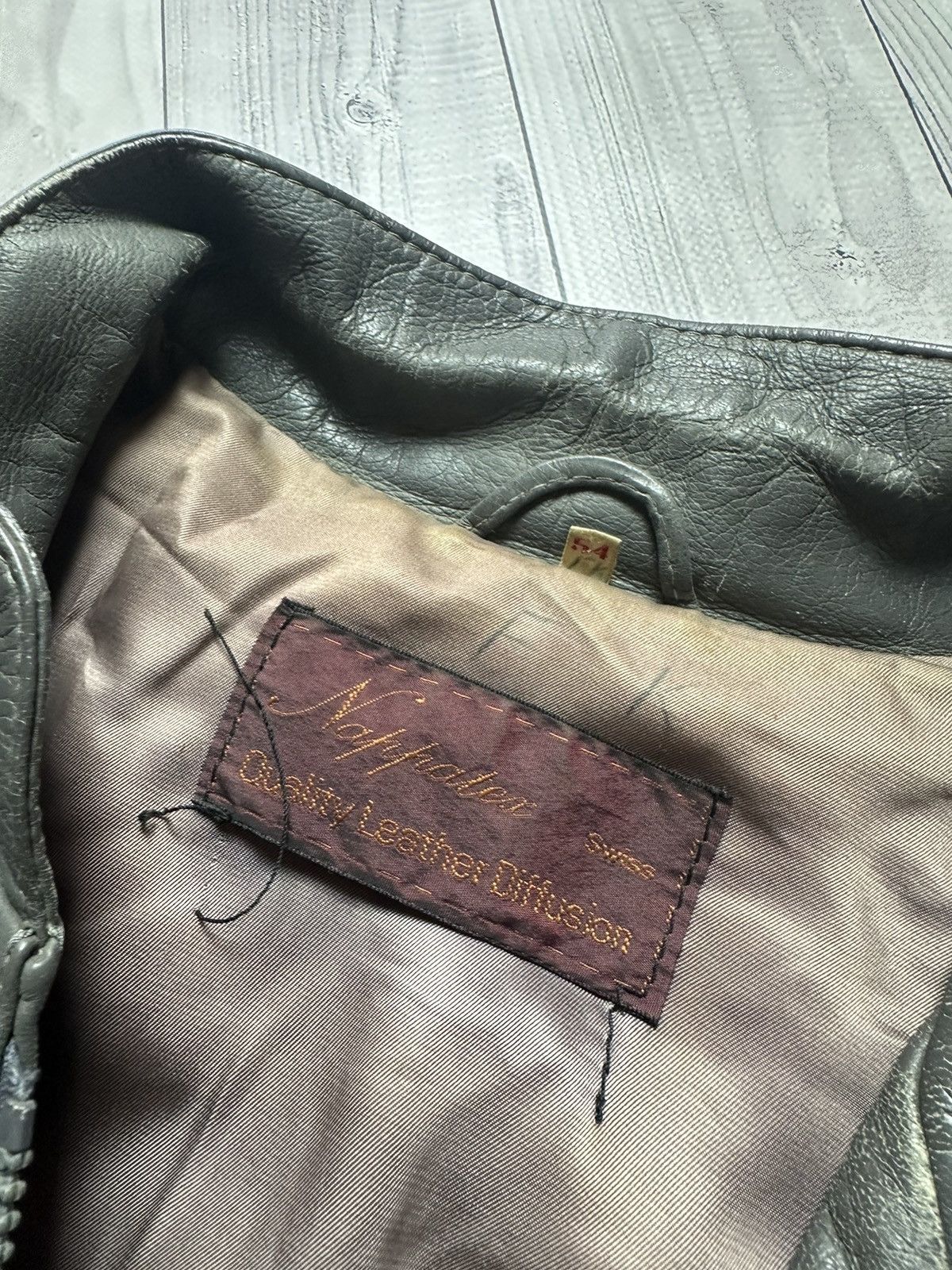 Vintage Vintage Leather Jacket size L grey rare retro Size US L / EU 52-54 / 3 - 7 Thumbnail