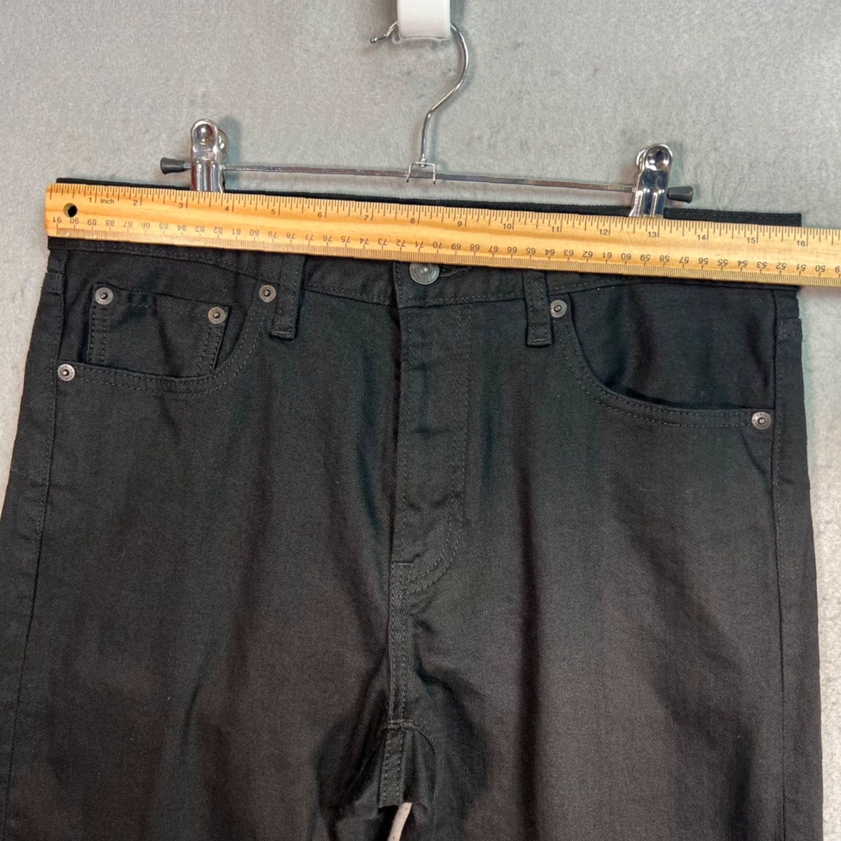 Uniqlo Uniqlo Mens Jeans Slim Stretch Black Cotton Denim 31 x 32 5-Pocket Inseam 25 Regular Size US 31 - 4 Thumbnail