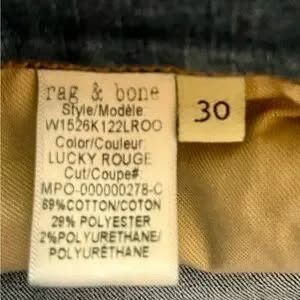 Rag & Bone Rag & Bone Ankle Skinny Jeans in Lucky Rouge Size 30" / US 8 / IT 44 - 8 Thumbnail