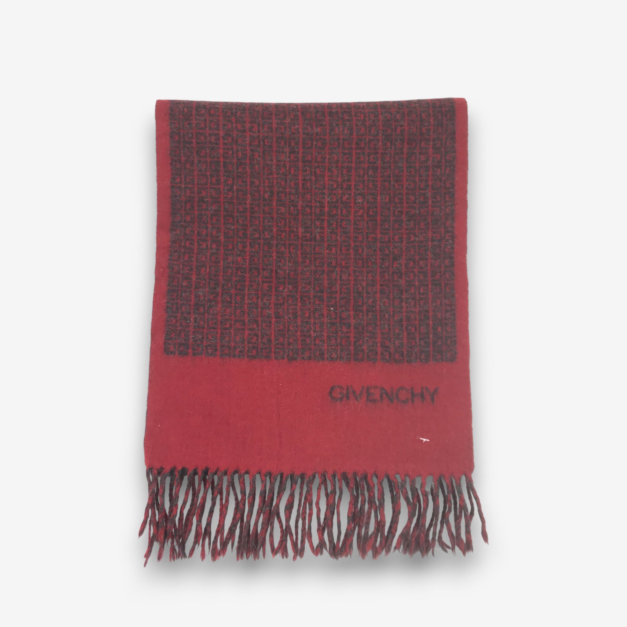 Japanese Brand Vintage 90s Givenchy Scarf Muffler Wool Cashmere Scarves Size ONE SIZE - 2 Thumbnail