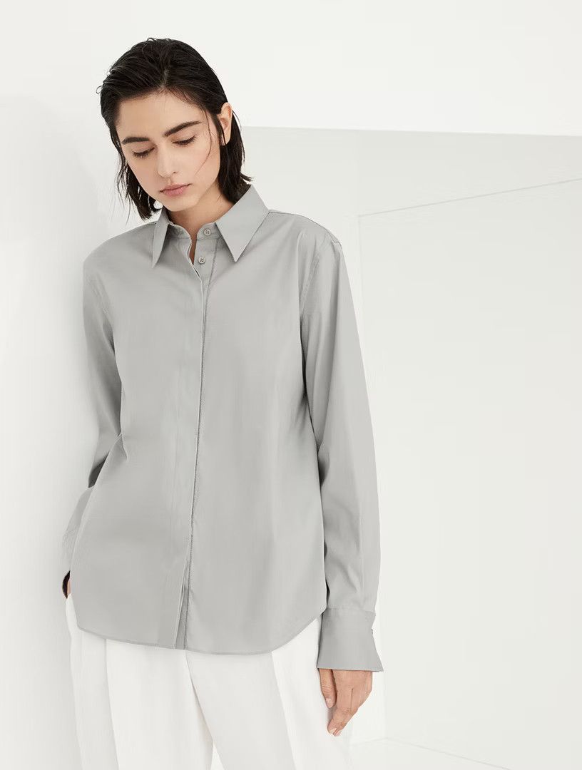 Brunello Cucinelli o1la1rc1a0425 Blouse in Grey Size S / US 4 / IT 40 - 2 Thumbnail