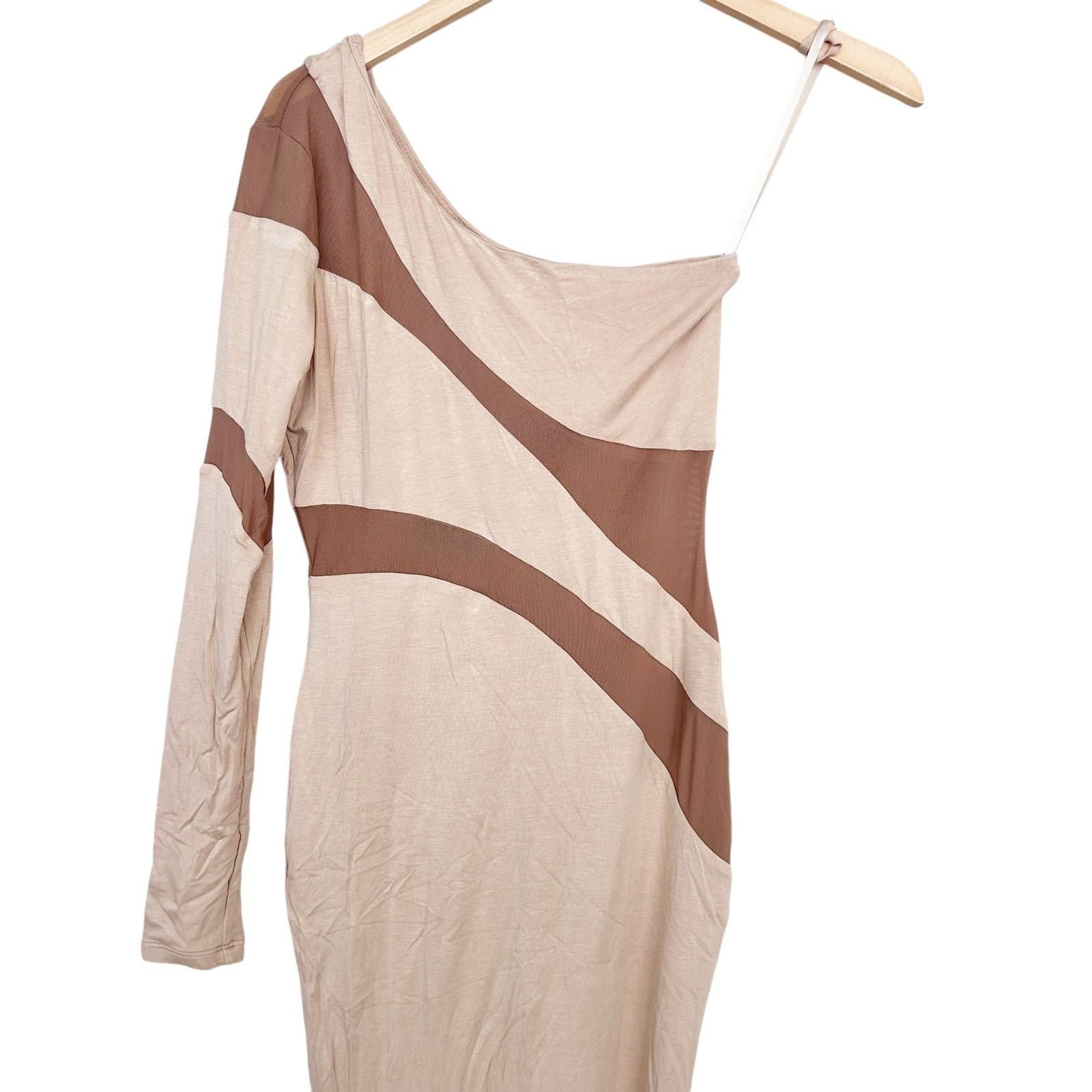 Other JLuxLabel Tan One Shoulder Dress Sz M Size M / US 6-8 / IT 42-44 - 2 Thumbnail