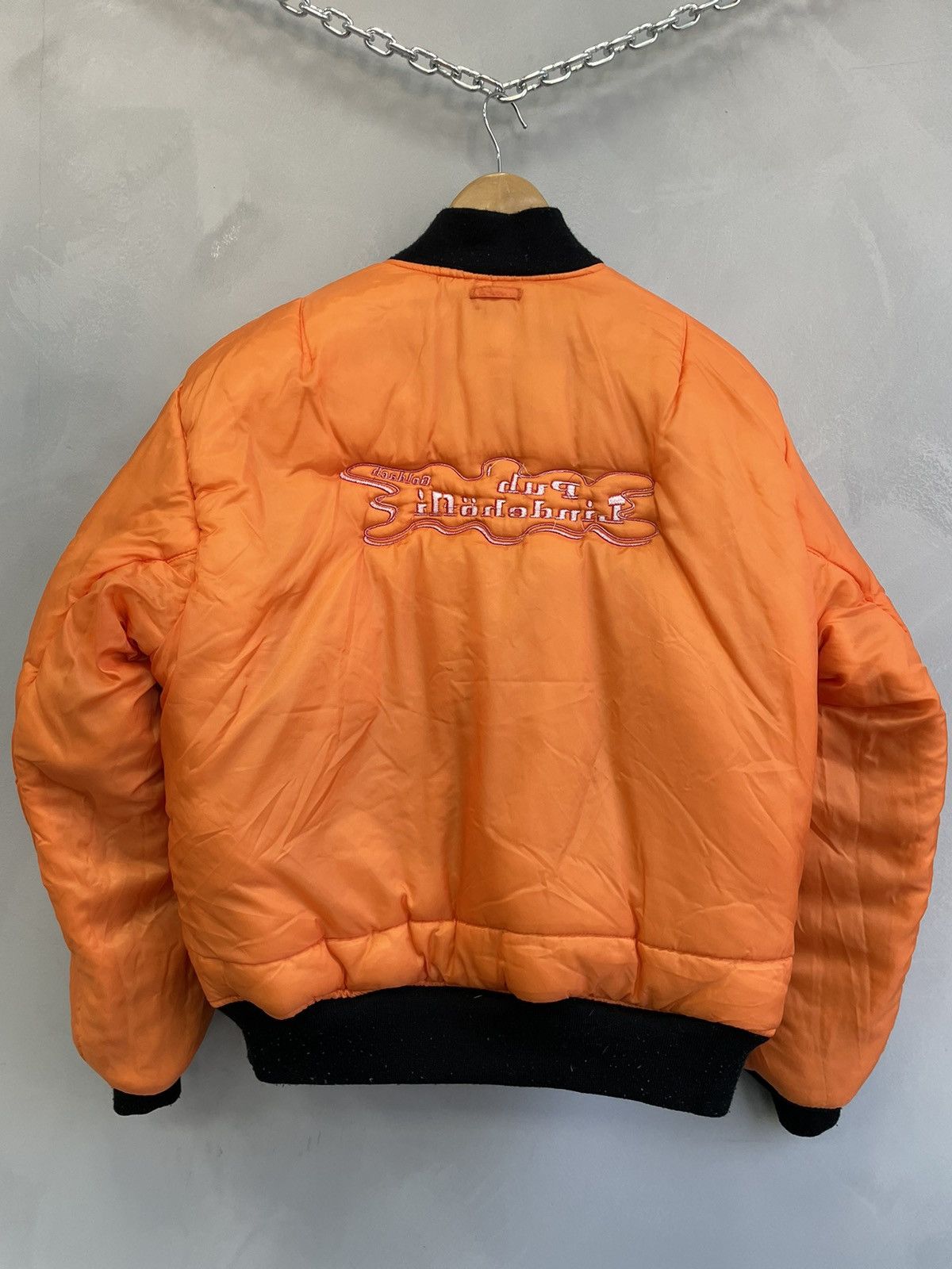 Vintage Vintage USA Chrome Baggy MA-1 Bomber 90s Y2K Size US L / EU 52-54 / 3 - 12 Thumbnail