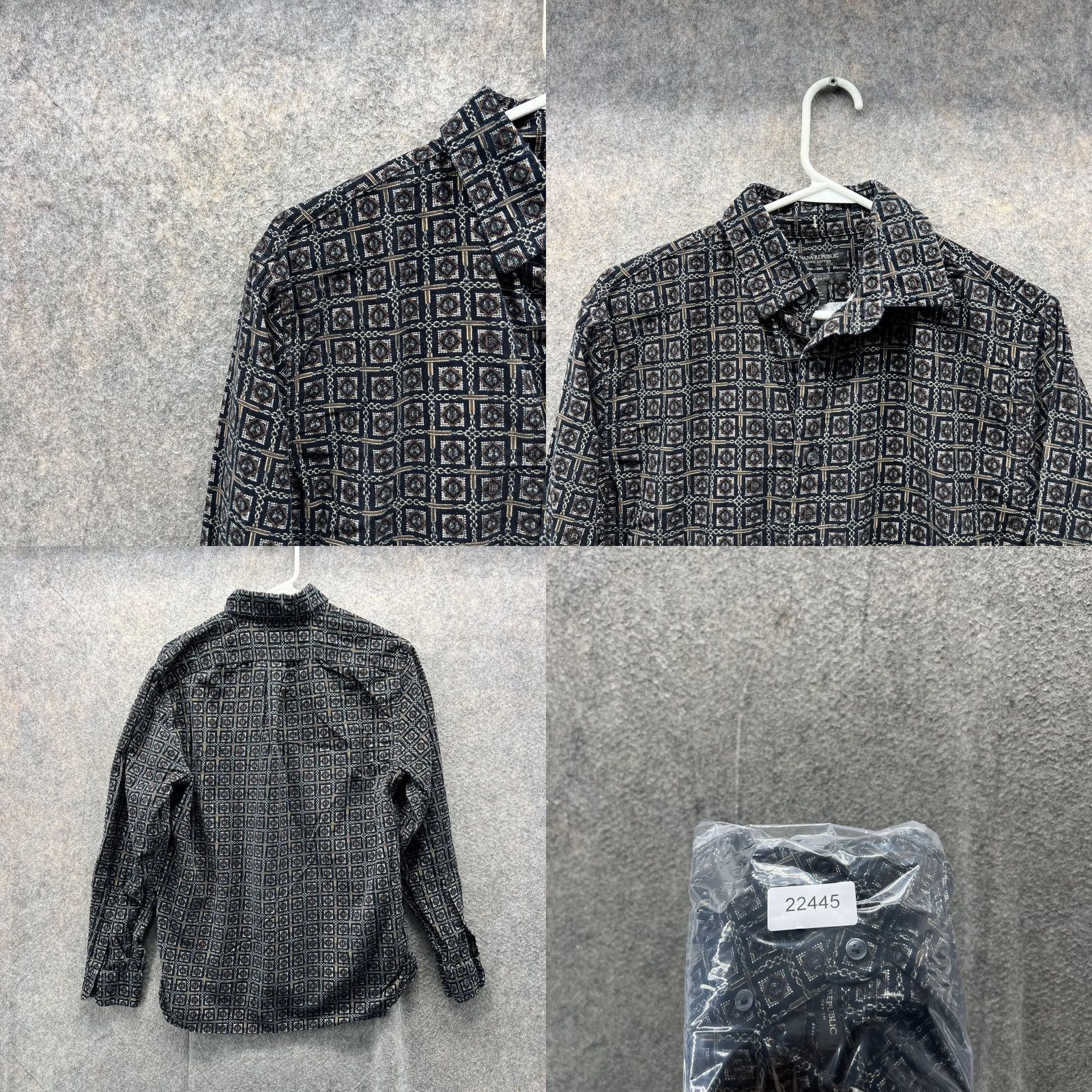 Banana Republic VINTAGE Banana Republic Shirt Men Small Adult Black Casual Button Down All over Print Size US S / EU 44-46 / 1 - 8 Thumbnail