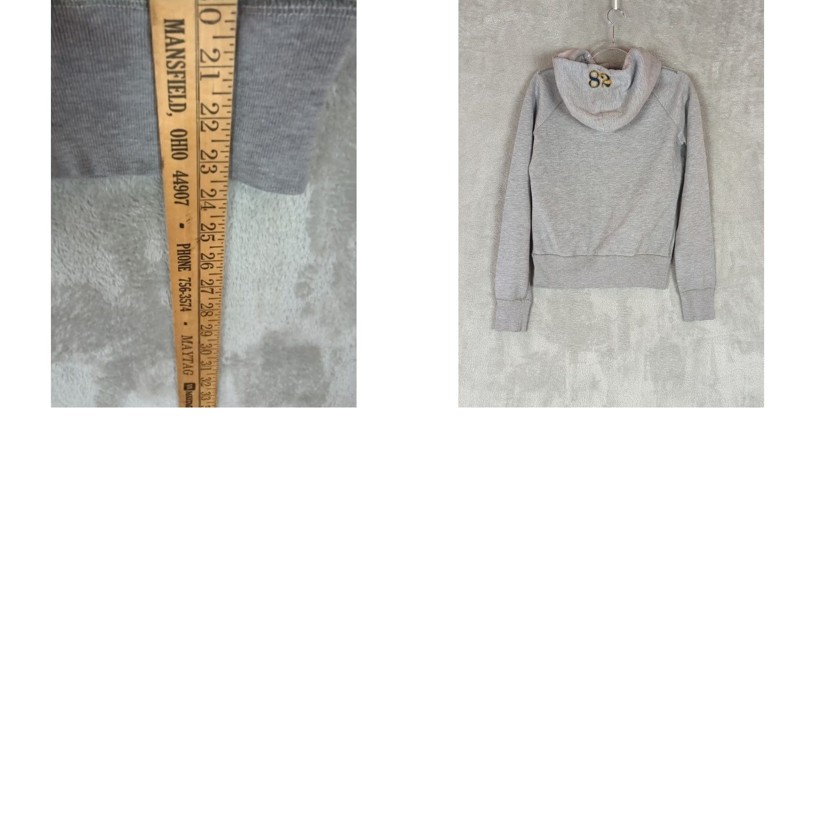 Abercrombie & Fitch VINTAGE Abercrombie & Fitch Hoodie Sweatshirt Women’s Gray Pullover Sz M High Neck Embroidered Logo 90s Preppy Regular Fit Fleece Cotton-Polyester Size M / US 6-8 / IT 42-44 - 9 Thumbnail