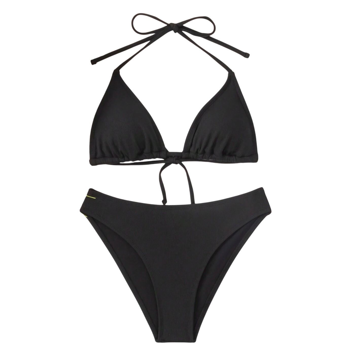Shein Triangle Bikini Set in Black, Size M Size ONE SIZE - 1 Thumbnail