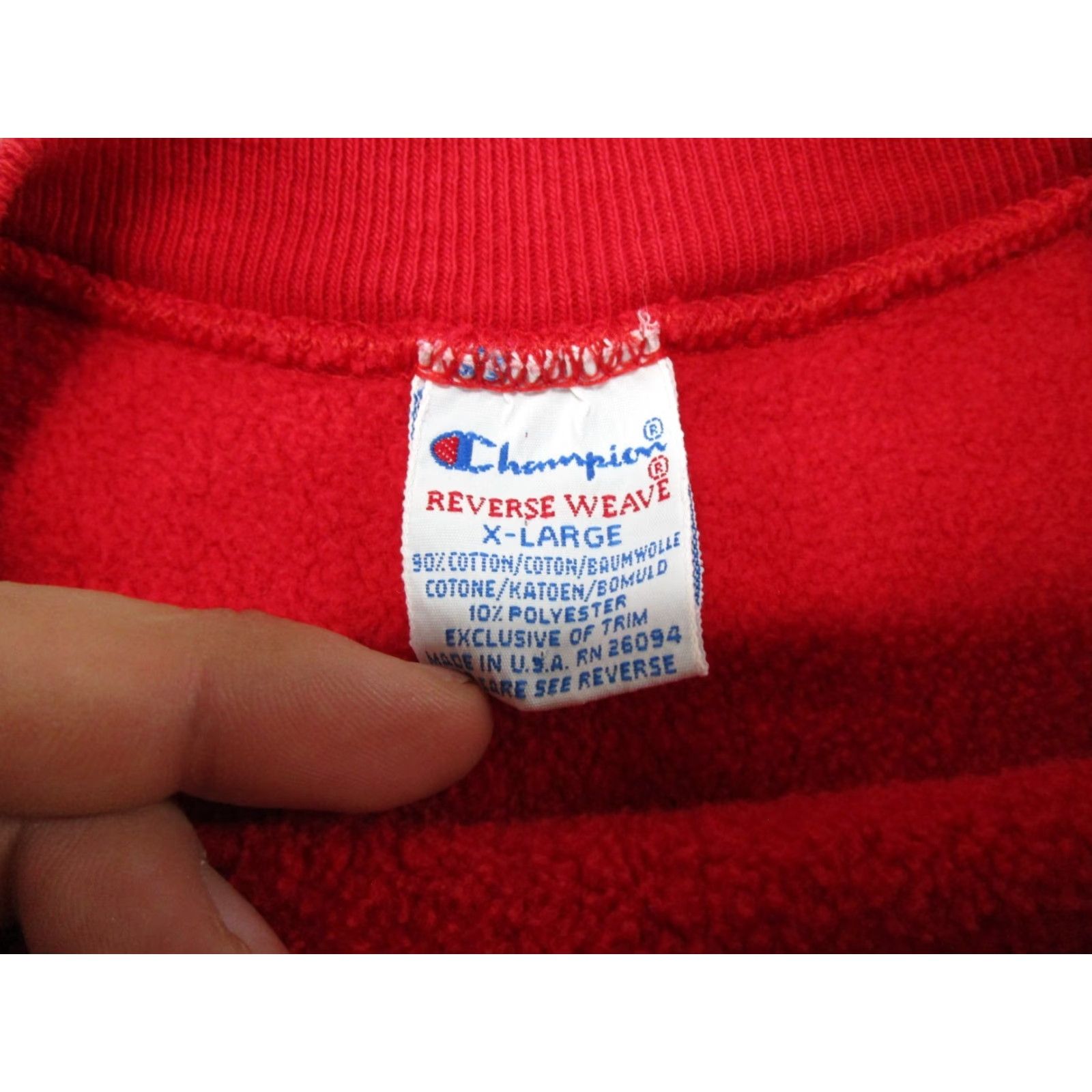 Champion VINTAGE Champion Reverse Weave College Crewneck Sz XL Red Wisconsin University Mens Sweatshirt Size US XL / EU 56 / 4 - 3 Thumbnail