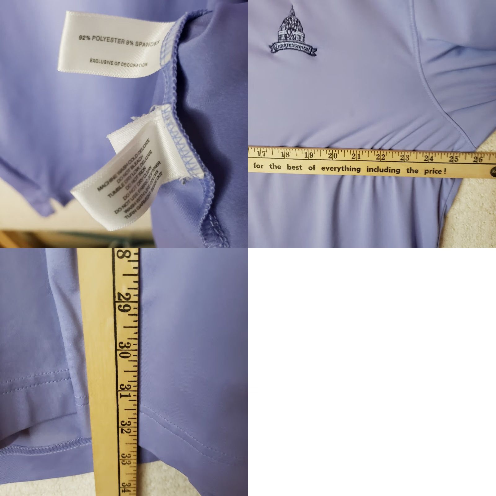 Cutter & Buck Cutter & Buck Polo Shirt Mens L Lavender Short Sleeve DryTech 50+ Golf Striped Reg Adult Mens Men Size US L / EU 52-54 / 3 - 9 Thumbnail