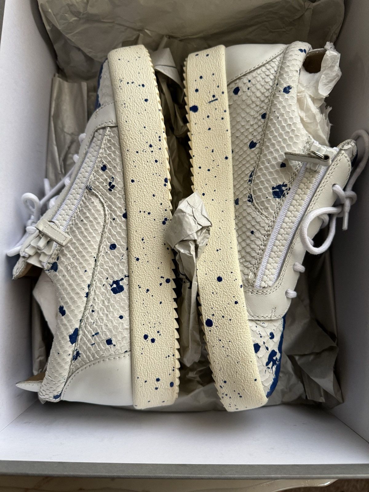 Giuseppe Zanotti Giuseppe Zanotti Embossed Low Top Sneaker (Men) Size US 9 / EU 42 - 3 Thumbnail