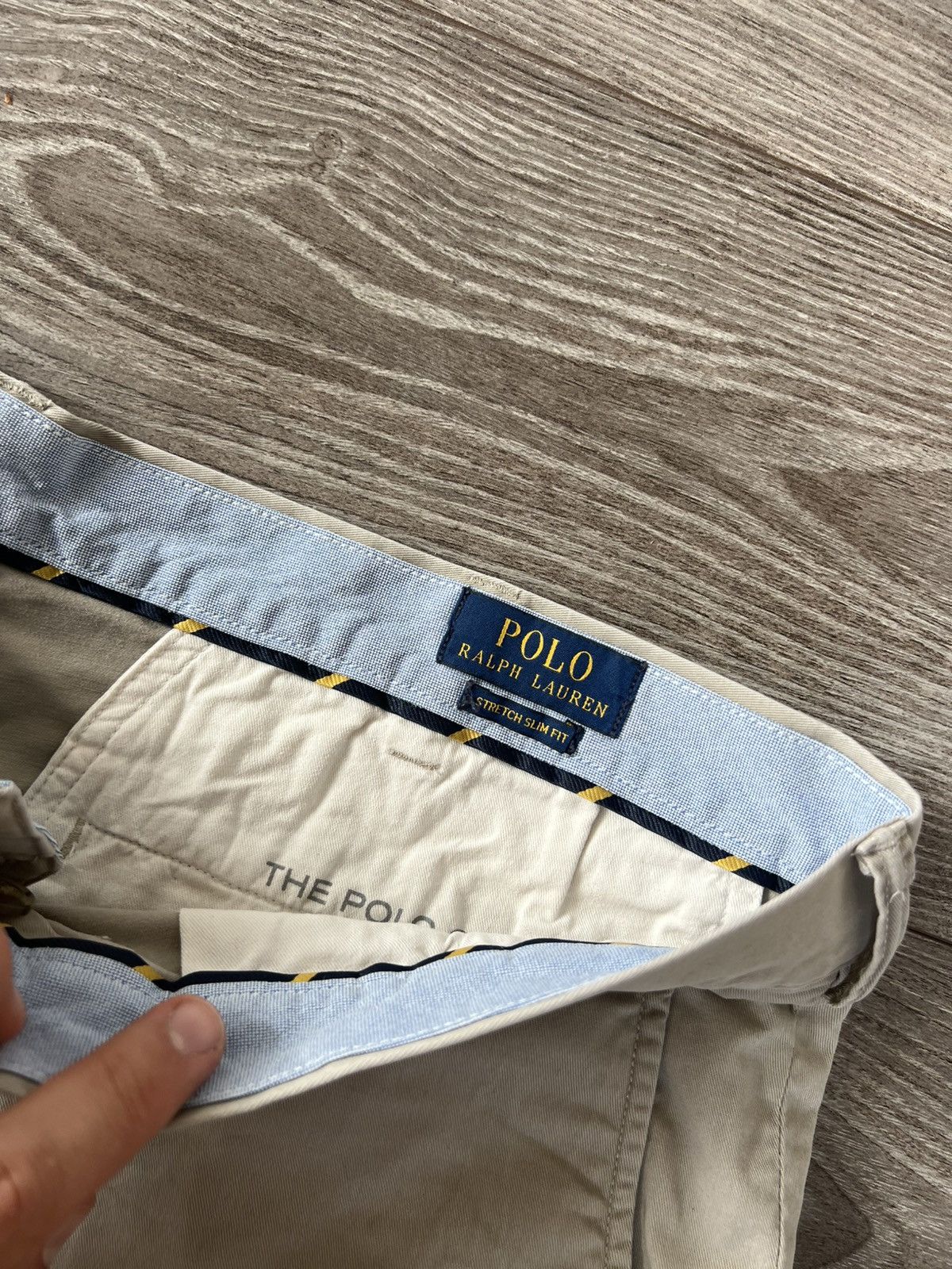 Polo Ralph Lauren × Ralph Lauren Polo Ralph Lauren Stretch Slim Fit Twill Beige Logo Shorts Size US 38 / EU 54 - 6 Thumbnail
