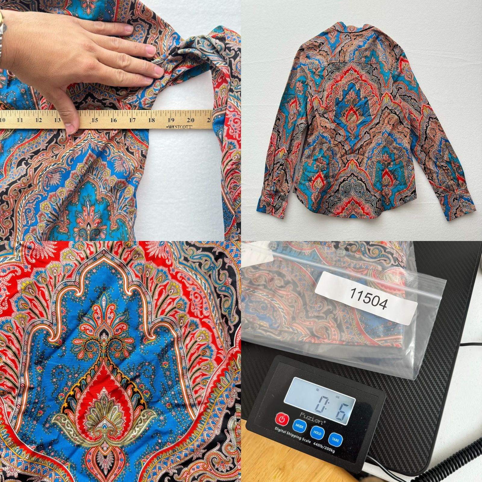 J.Crew J.CREW Shirt Womens 6 Slim Button-Up Paisley NWT Multicolor Long Sleeve Collared Size M / US 6-8 / IT 42-44 - 8 Thumbnail