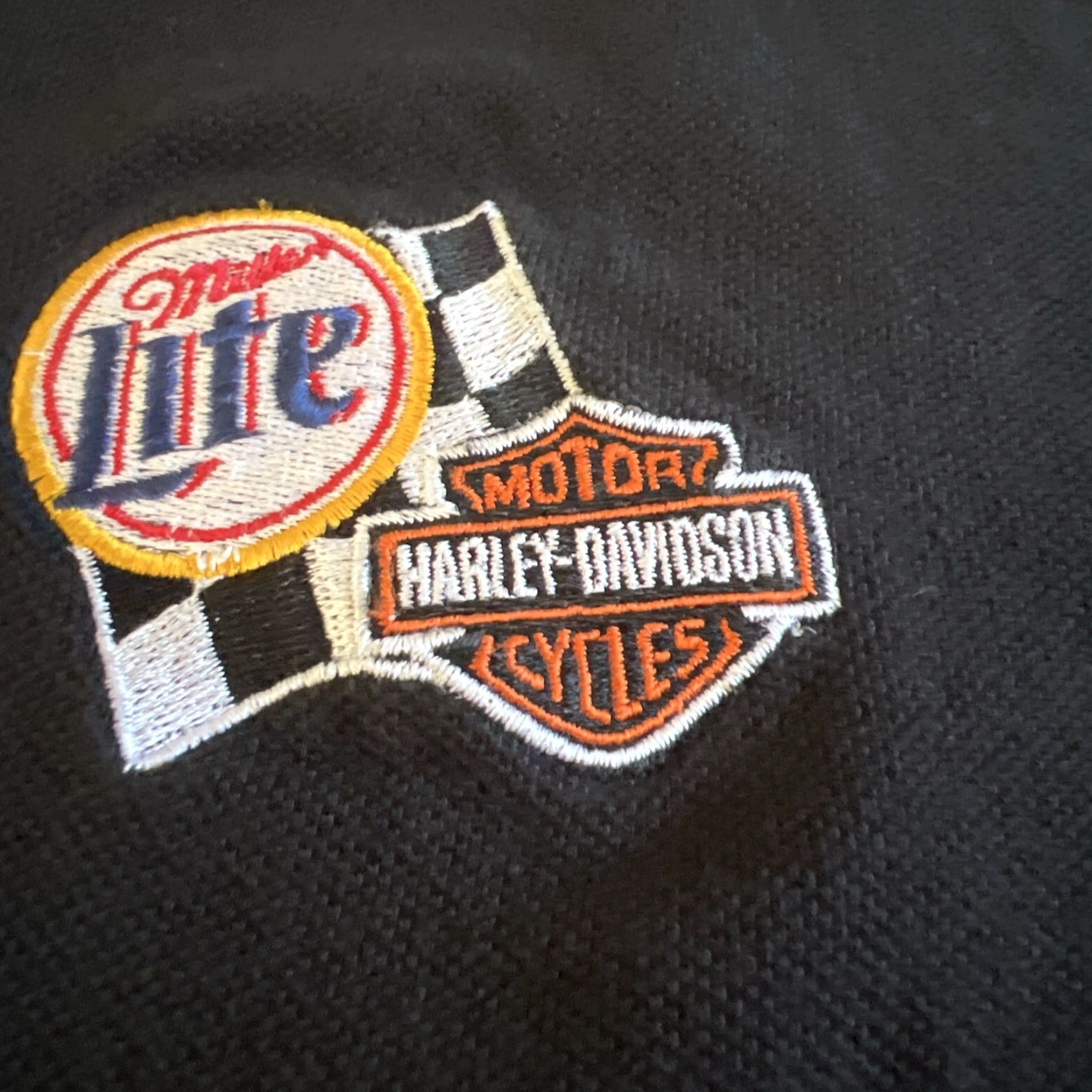 Harley Davidson VINTAGE Harley-Davidson Miller Lite Beer Polo Men’s XL Black Short Sleeve Logo Size US XL / EU 56 / 4 - 3 Thumbnail