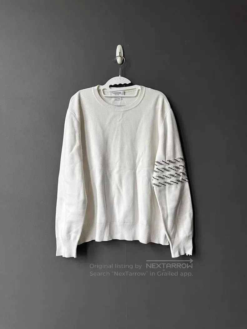 Thom Browne Thom Browne White Sweater Size US XL / EU 56 / 4 - 1 Thumbnail