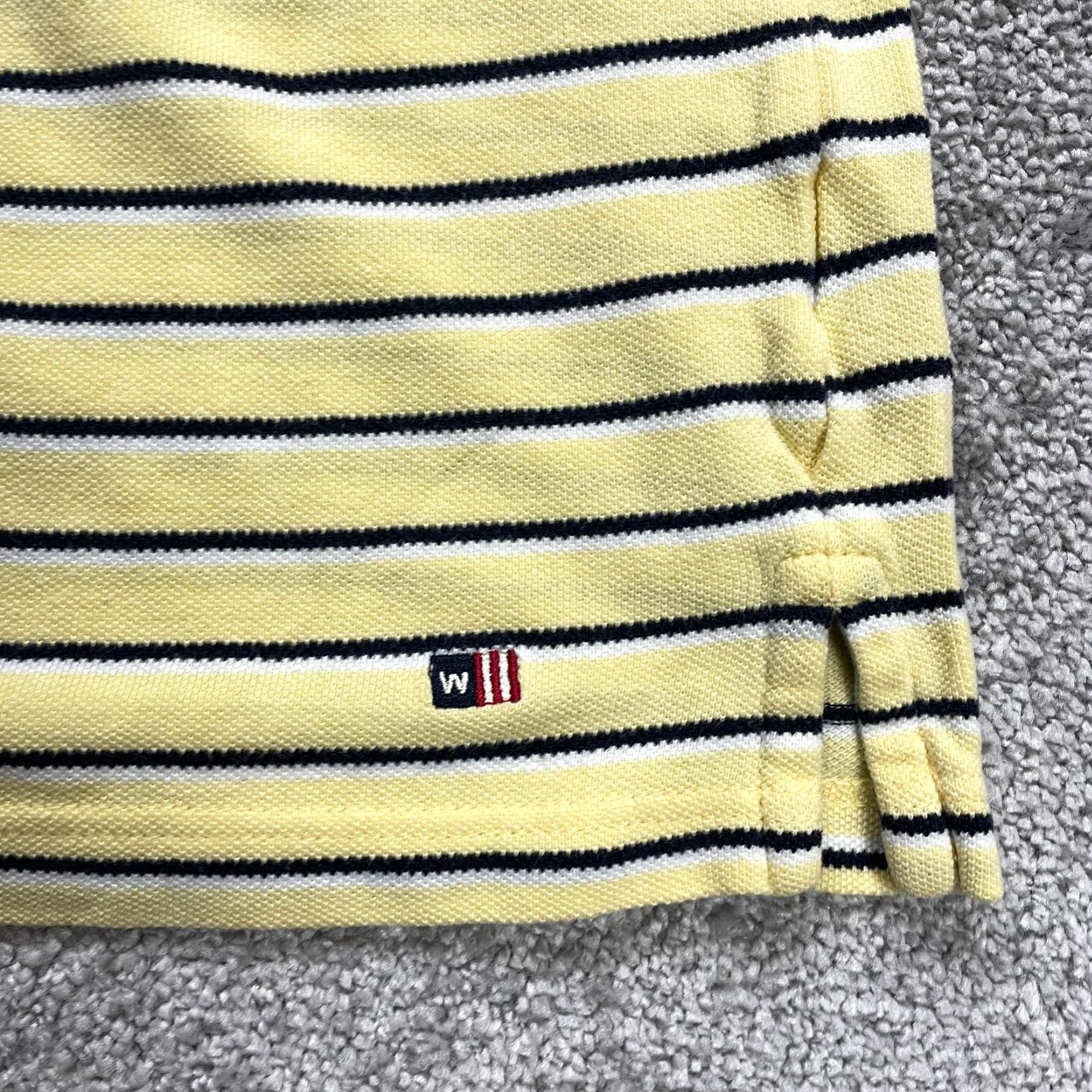 Wrangler Wrangler Polo Shirt Mens 2XL Yellow Cotton Striped Short Sleeve Casual Golf Top Size US XXL / EU 58 / 5 - 6 Thumbnail