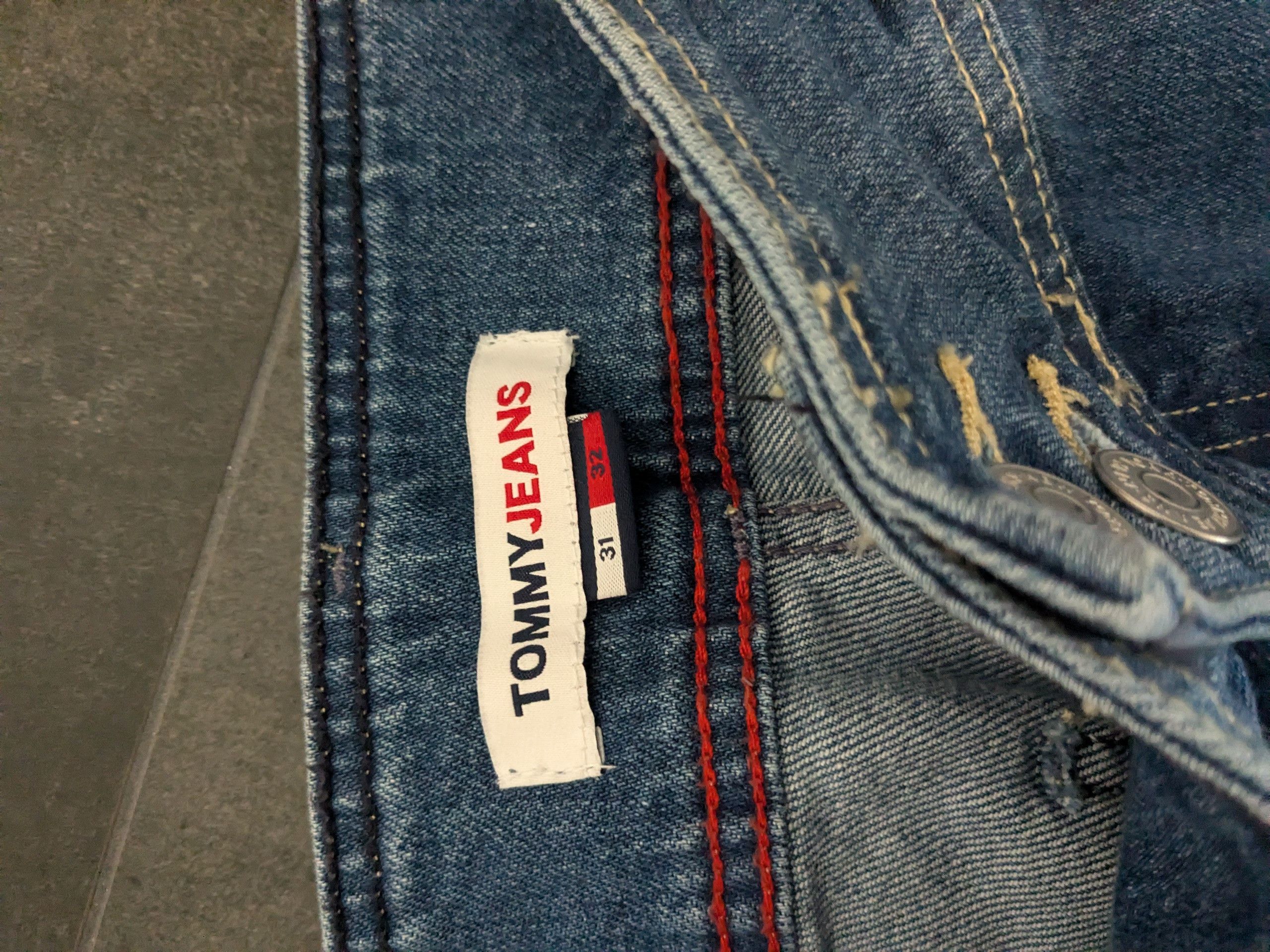 Tommy Hilfiger × Tommy Jeans Tommy Jeans 31/32 Wide Flared Blue Jeans Baggy Denim Size 31" - 3 Thumbnail