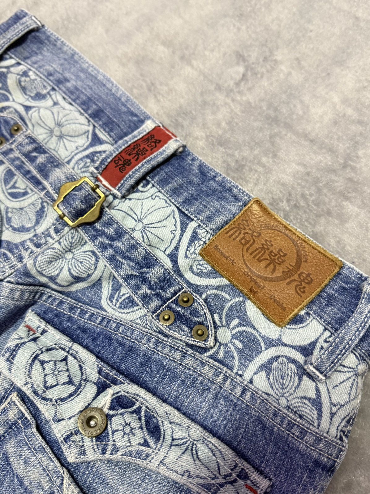 Japanese Brand × Red Monkey Karakuri Tamashi Artisanal constructed Pocket Baggy Jeans Size US 30 / EU 46 - 14 Thumbnail