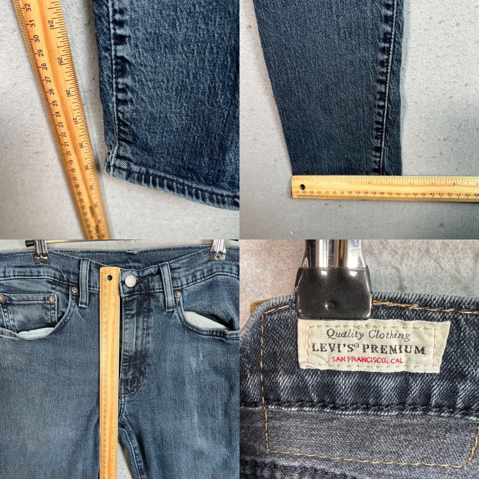 Levi's Levi's 512 Mens Size 31 x 32 High-Rise Skinny Jeans Blue Denim Cotton Blend Jeans Size 24" / US 00 / IT 34 - 8 Thumbnail