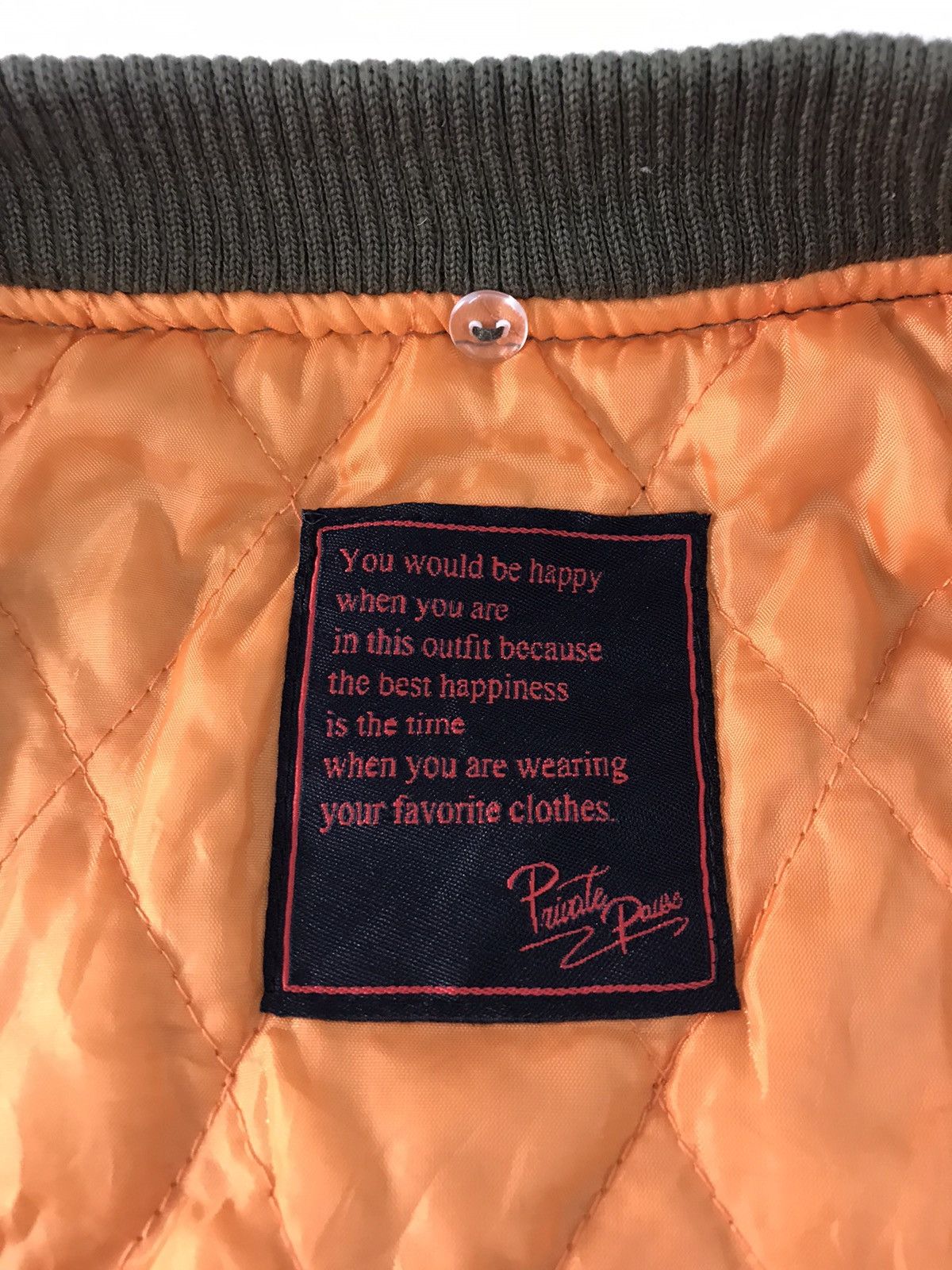 Japanese Brand Private Pause OG Flight Bomber Jacket Full Zip Double Pocket Size US XL / EU 56 / 4 - 8 Thumbnail