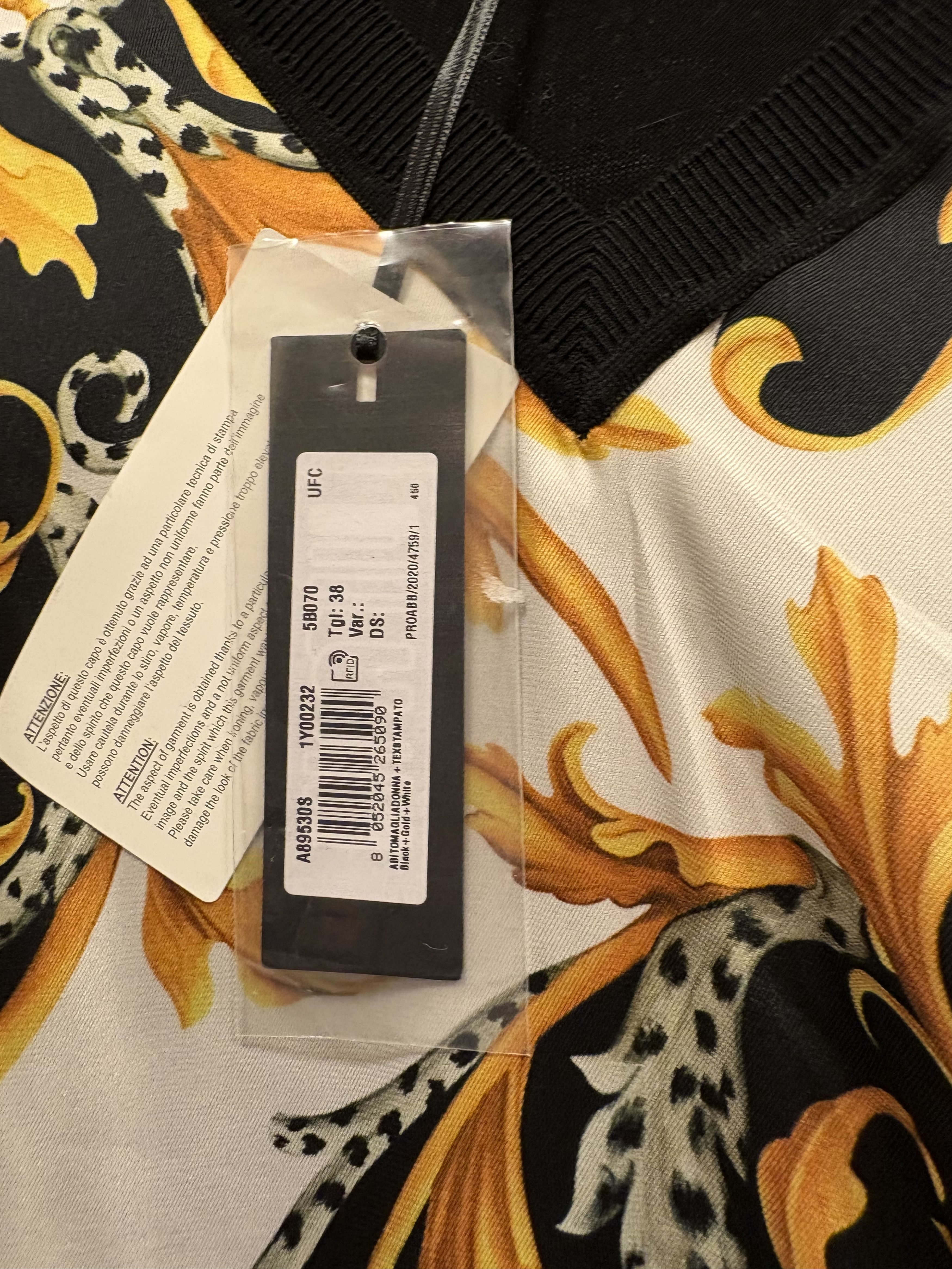 Versace Black and Gold Medusa Tag Size XS / US 0-2 / IT 36-38 - 2 Thumbnail