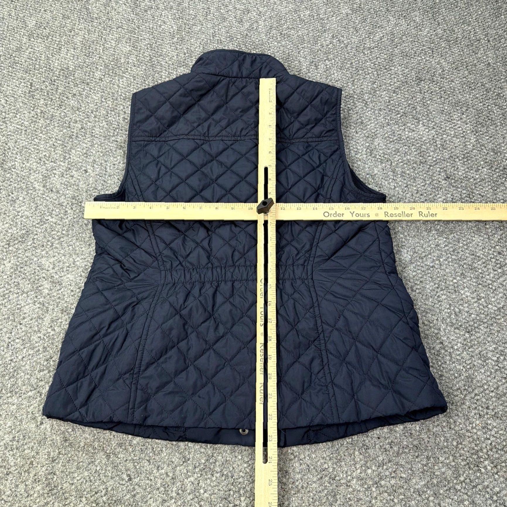 Talbots Talbots Vest Womens Medium Petite Navy Quilted Fleece Lined Zip Snap Puffer Size M / US 6-8 / IT 42-44 - 6 Thumbnail