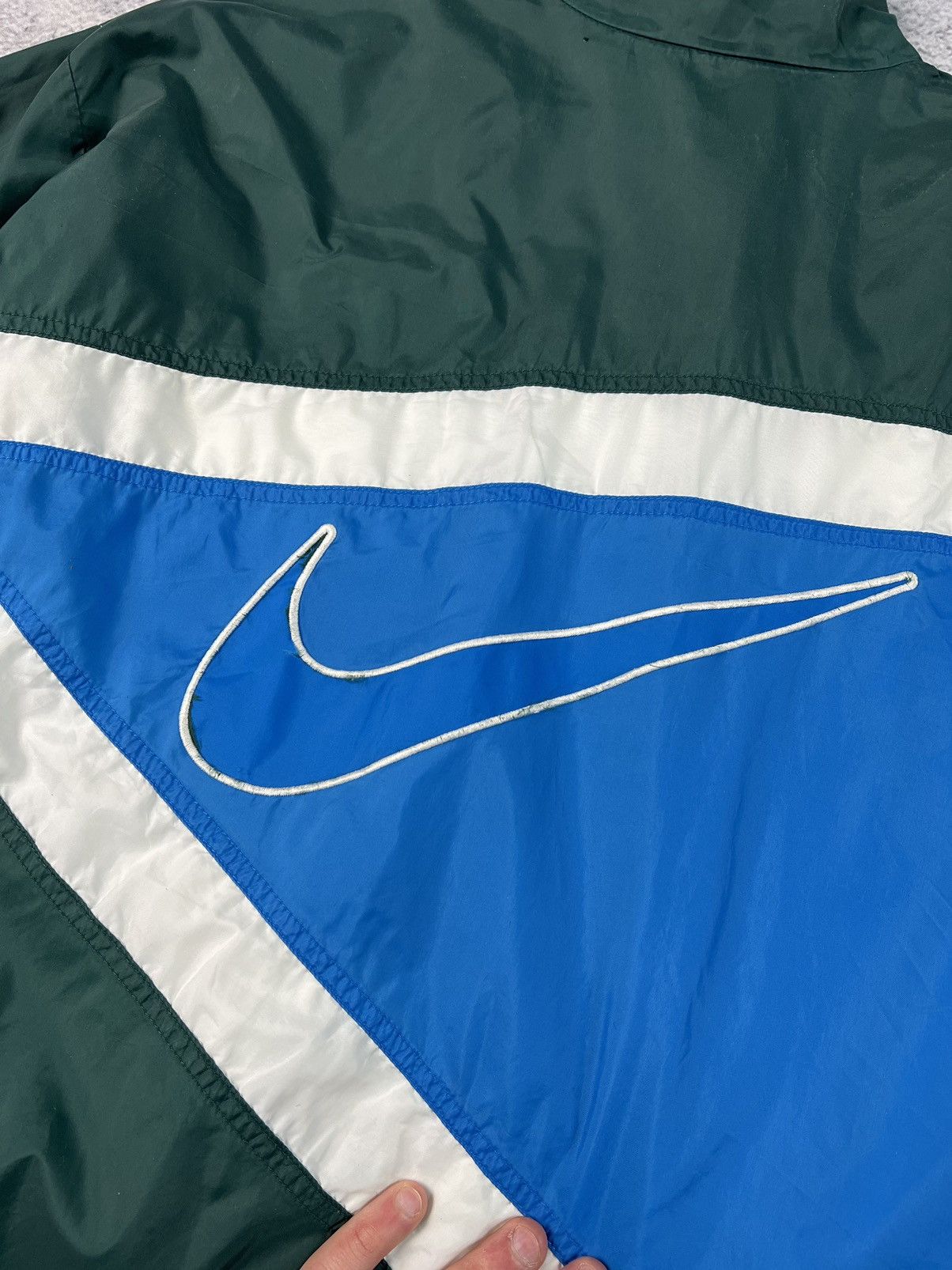 Nike × Vintage Vintage Nike big swoosh logo full zip Size US M / EU 48-50 / 2 - 12 Thumbnail