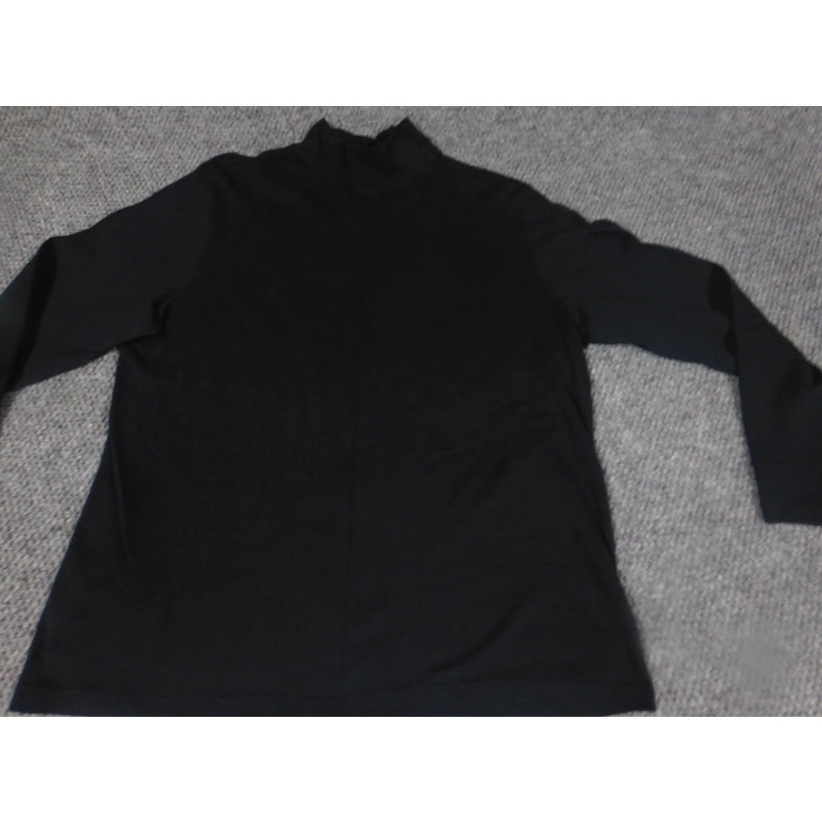 Croft & Barrow Croft & Barrow Sweater Womens L Black Pullover Stretch Regular Knit Cotton Modal Mock Neck Long Sleeve Classic Winter Casual Size L / US 10 / IT 46 - 5 Thumbnail