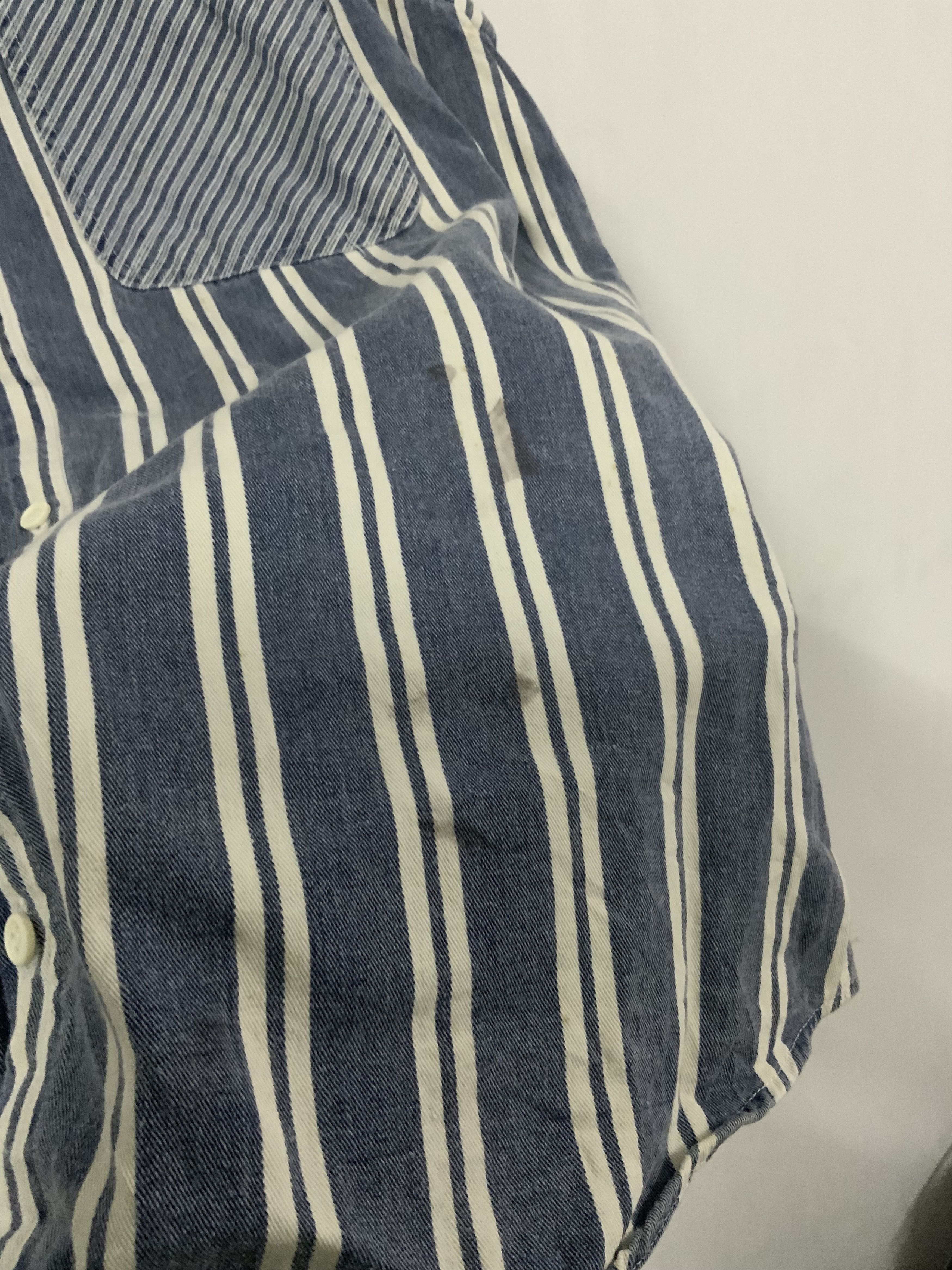Japanese Brand Milacosta Japan Striped Indigo Hoodie Sleeveless Size US M / EU 48-50 / 2 - 8 Thumbnail