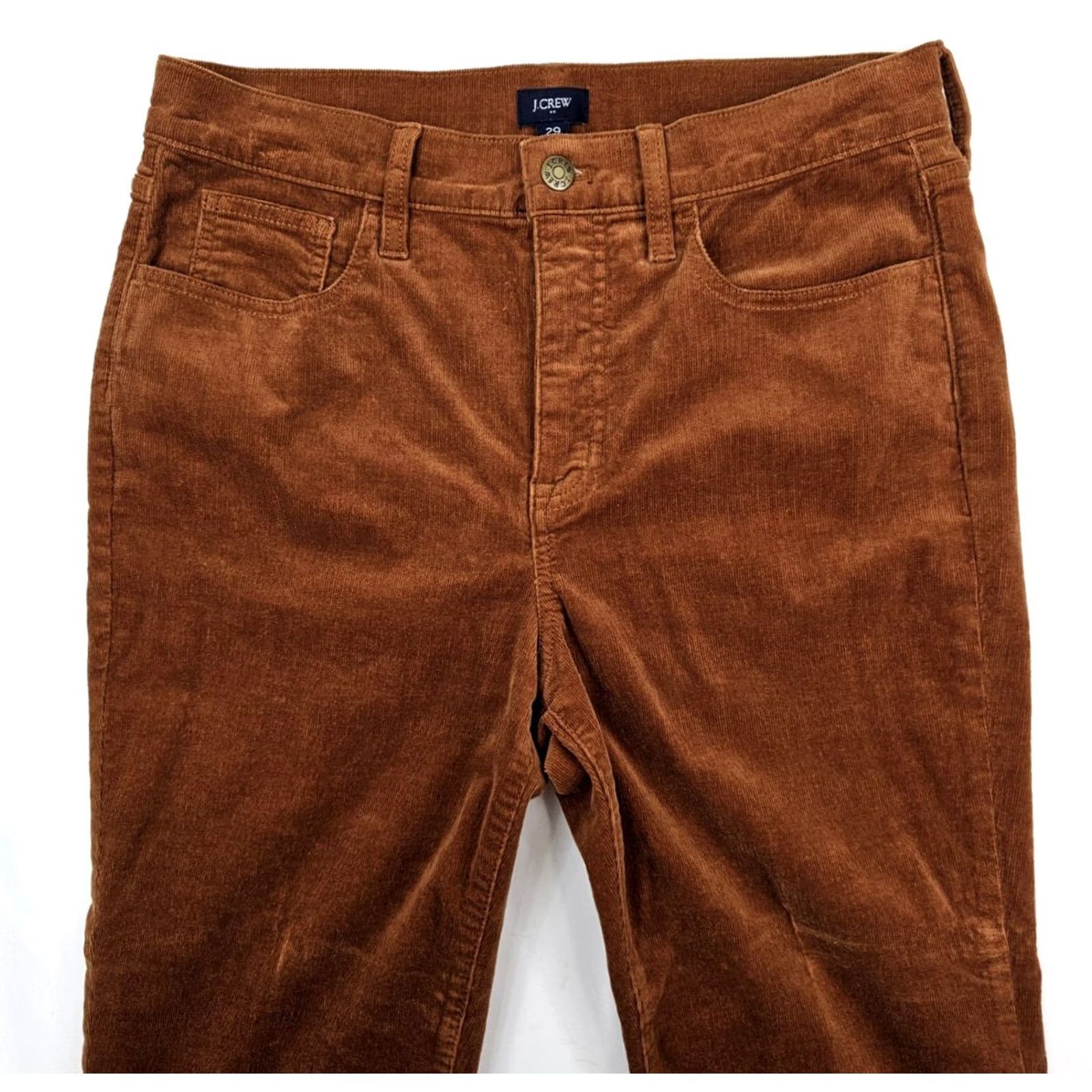 J.Crew J.CREW Full Length Corduroy Pants Women 30x28 Burnt Orange Straight Leg, 29 (Fits 30x28) BT Orange Womens Pants Size 30" / US 8 / IT 44 - 4 Thumbnail