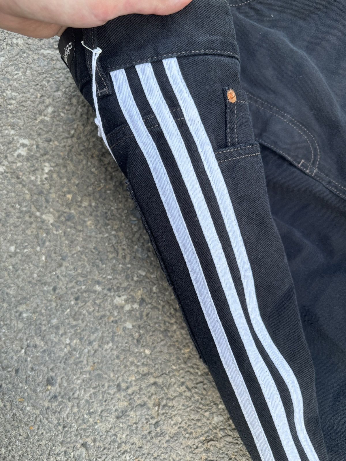 Balenciaga Balenciaga x Adidas Oversized Black Denim Sz. XL Size US 36 / EU 52 - 3 Thumbnail