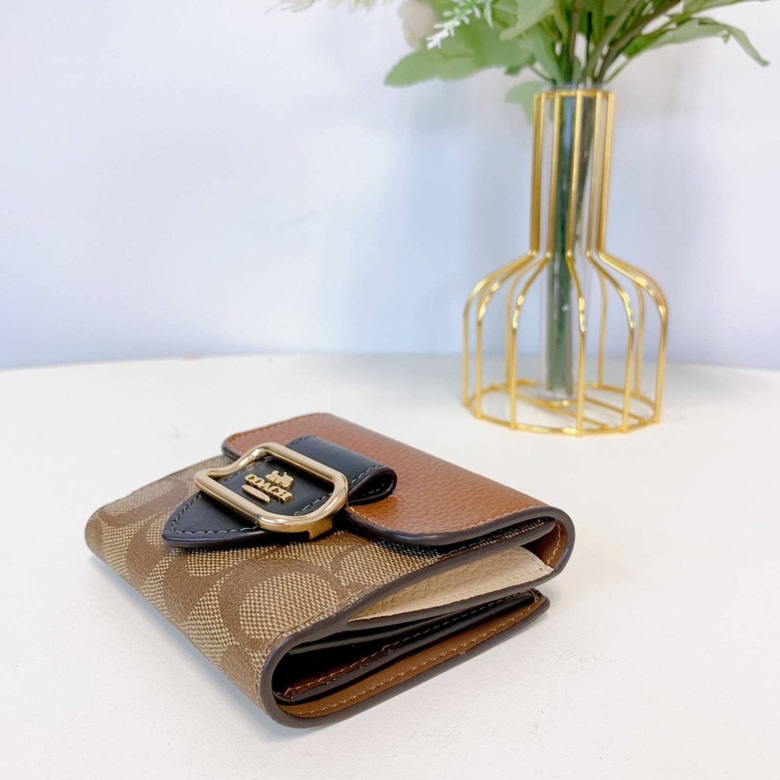 Coach Coach CF472 Small Morgan Wallet In Colorblock Signature Size ONE SIZE - 2 Thumbnail