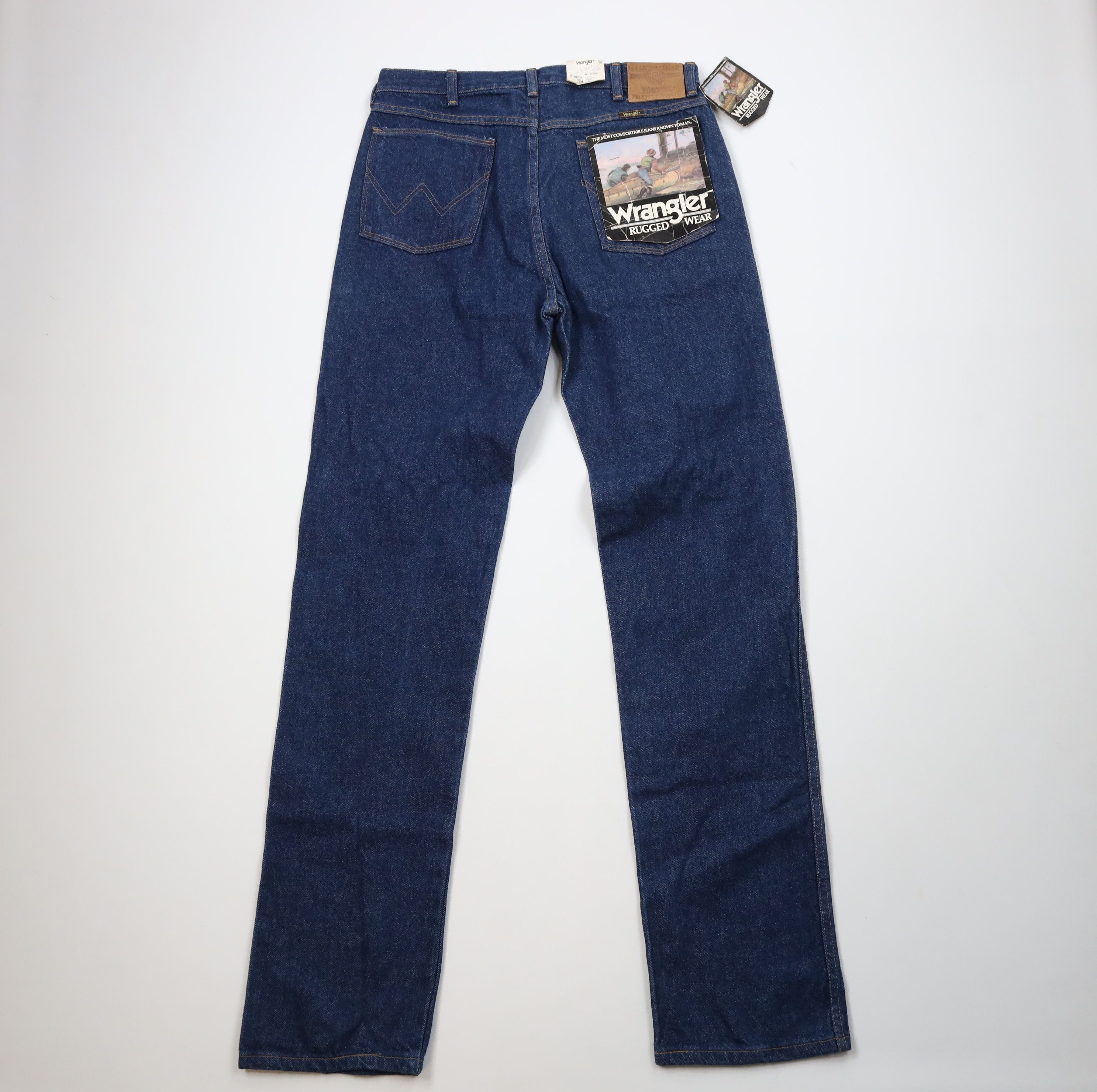 Wrangler Deadstock Vintage 90s Wrangler Denim Jeans Indigo Blue USA Size US 34 / EU 50 - 9 Thumbnail