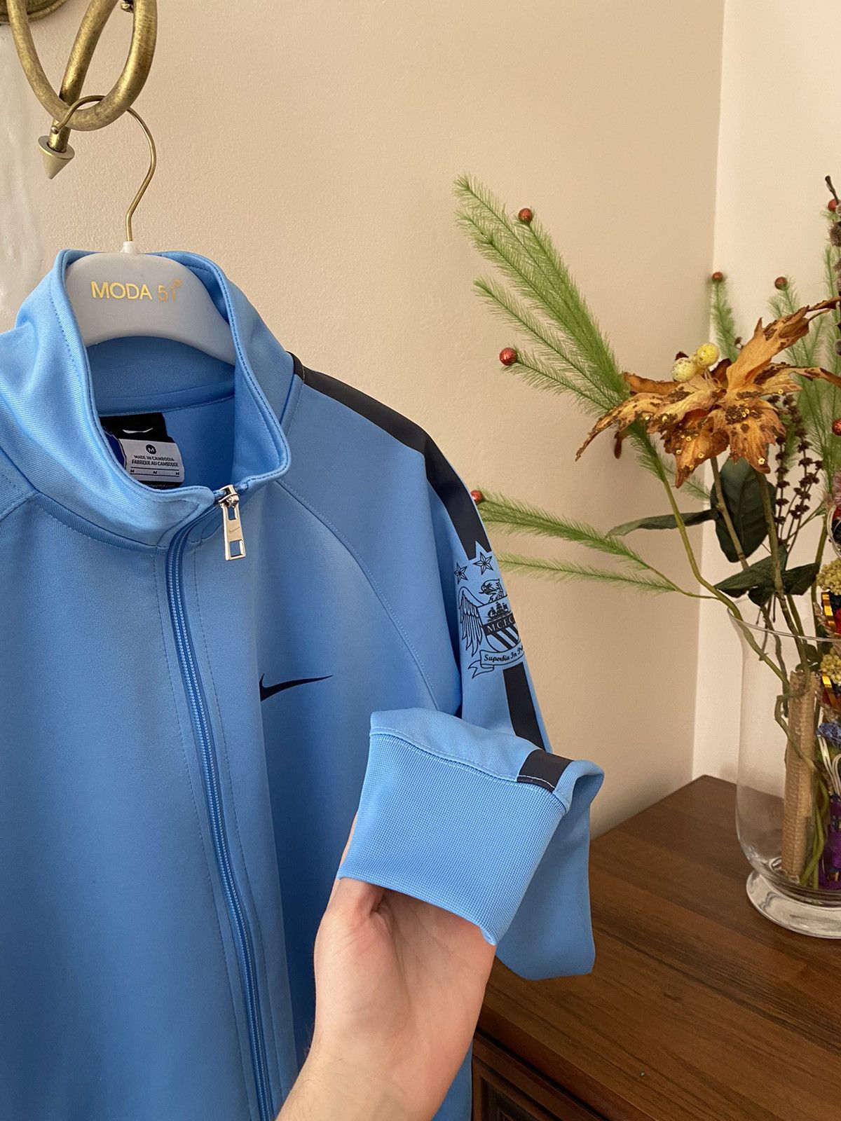 Nike × Vintage Vintage Nike Manchester City Soccer Track Jacket Size US M / EU 48-50 / 2 - 8 Thumbnail