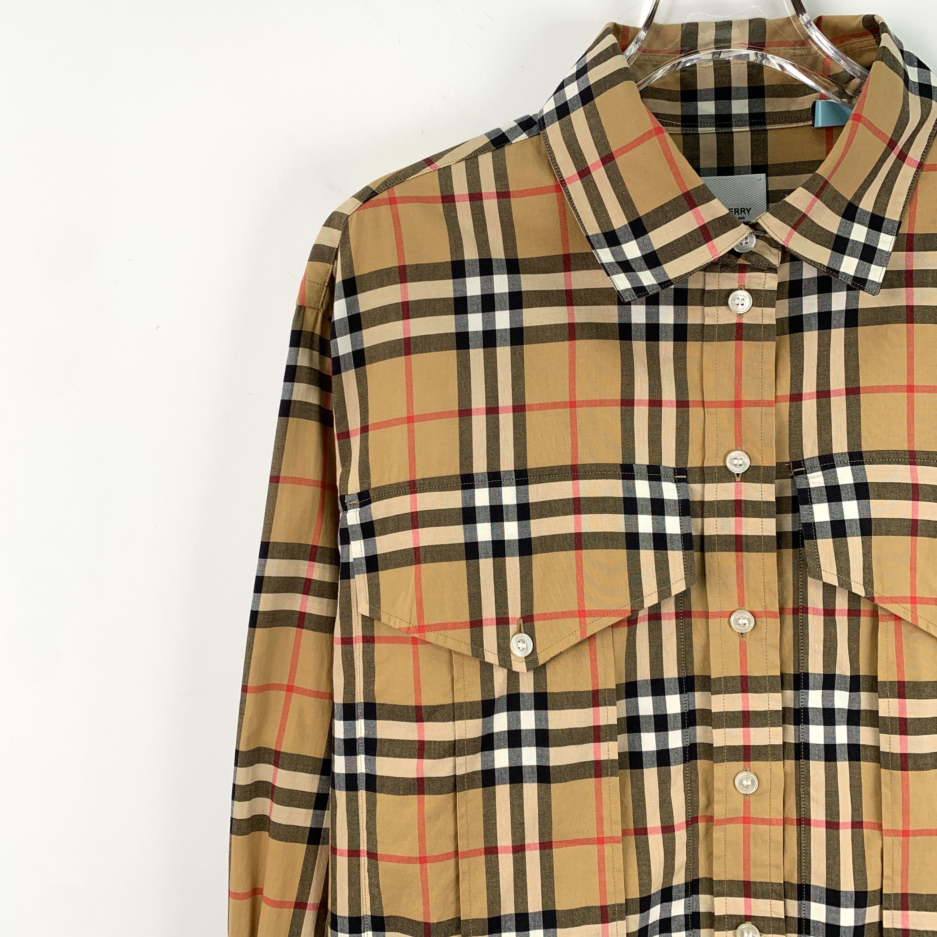 Burberry Burberry Shirt Classic Check Cotton Brown Button-Up (Size S) Size S / US 4 / IT 40 - 5 Thumbnail