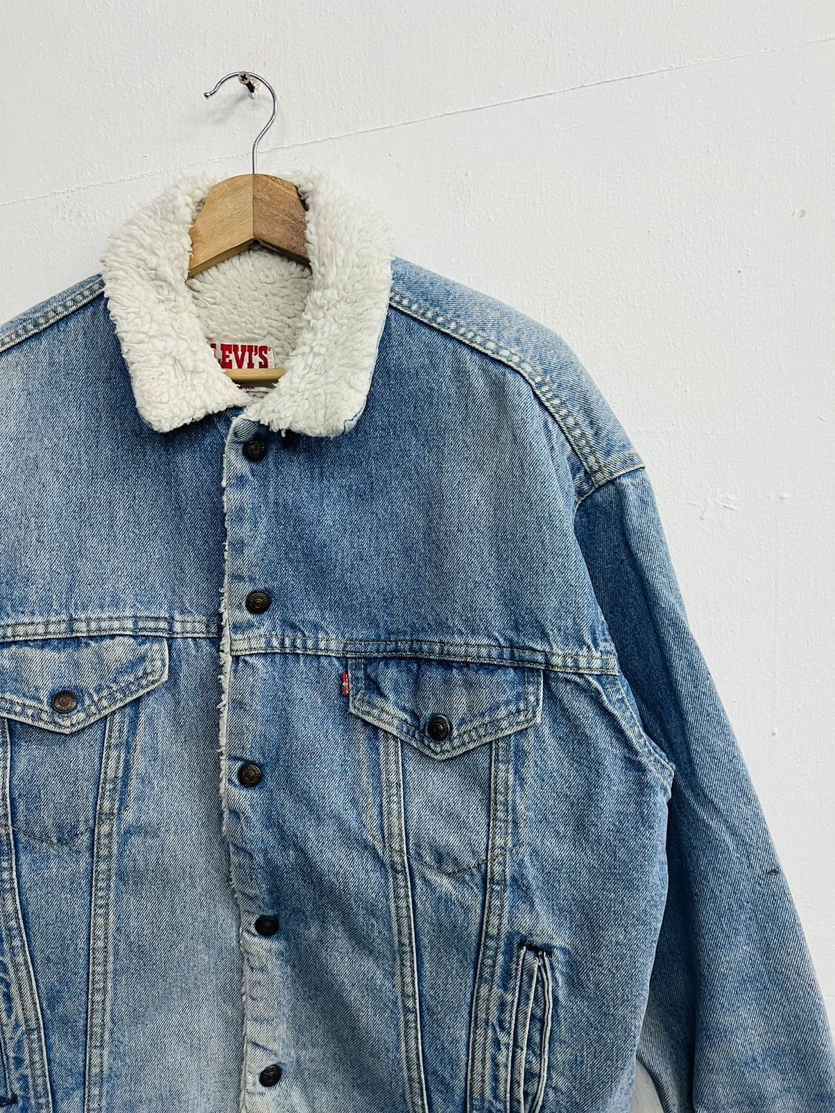 Levi's × Levi's Vintage Clothing × Vintage Vintage 80s Levis Sherpa Lined Trucker Jacket Size US M / EU 48-50 / 2 - 3 Thumbnail