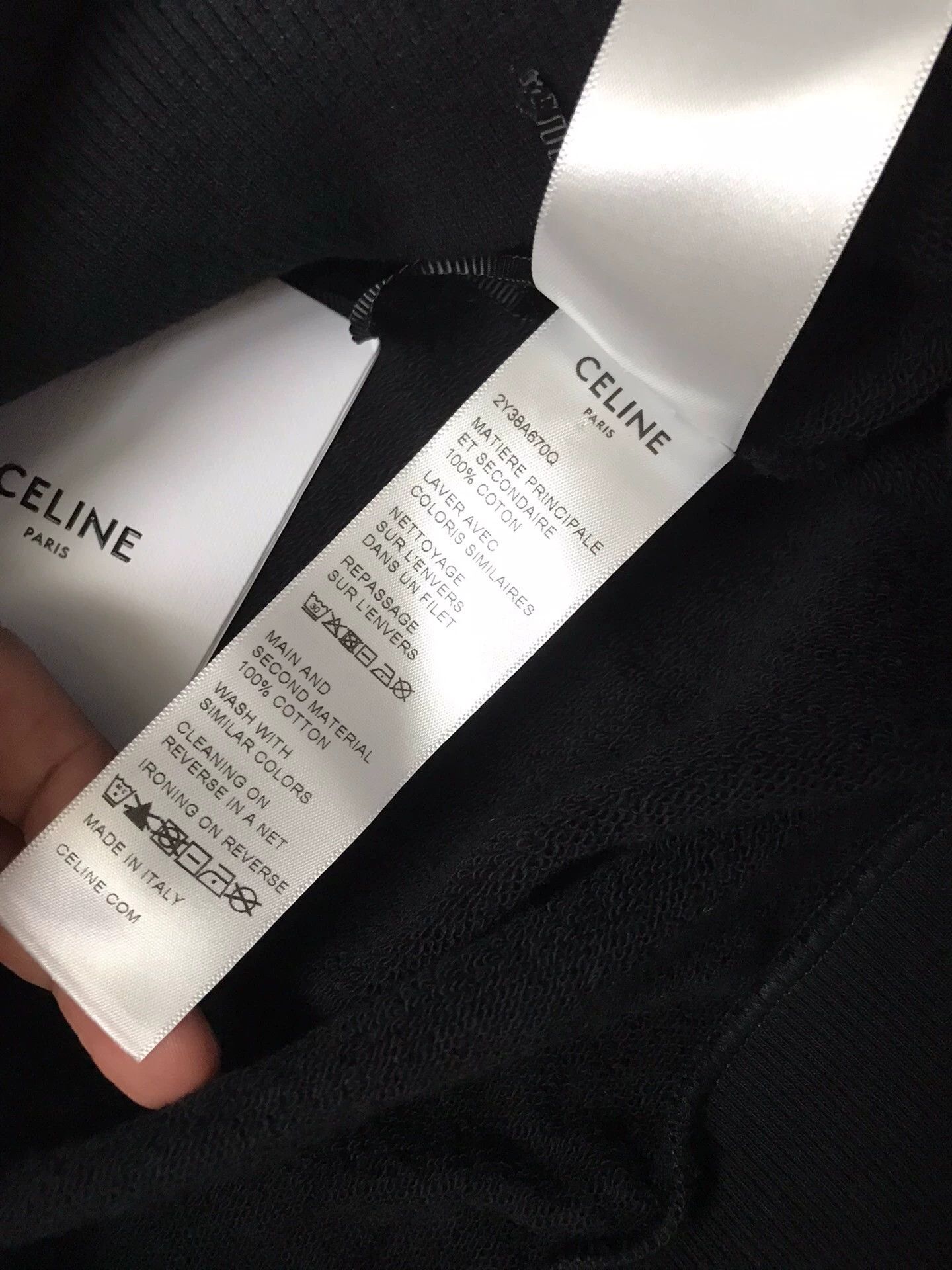 Celine Celine M black yellow colorblock logo unisex sweatshirt Size US M / EU 48-50 / 2 - 7 Thumbnail