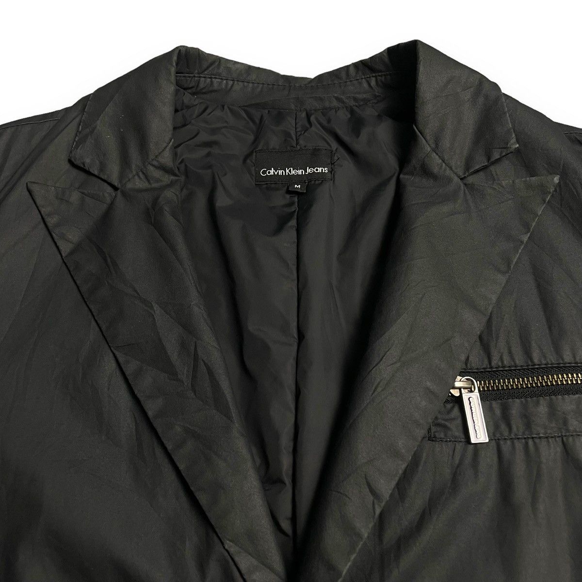 Calvin Klein VINTAGE CALVIN KLEIN PVC LEATHER PADDED BLAZER COAT JACKET Size US M / EU 48-50 / 2 - 3 Thumbnail