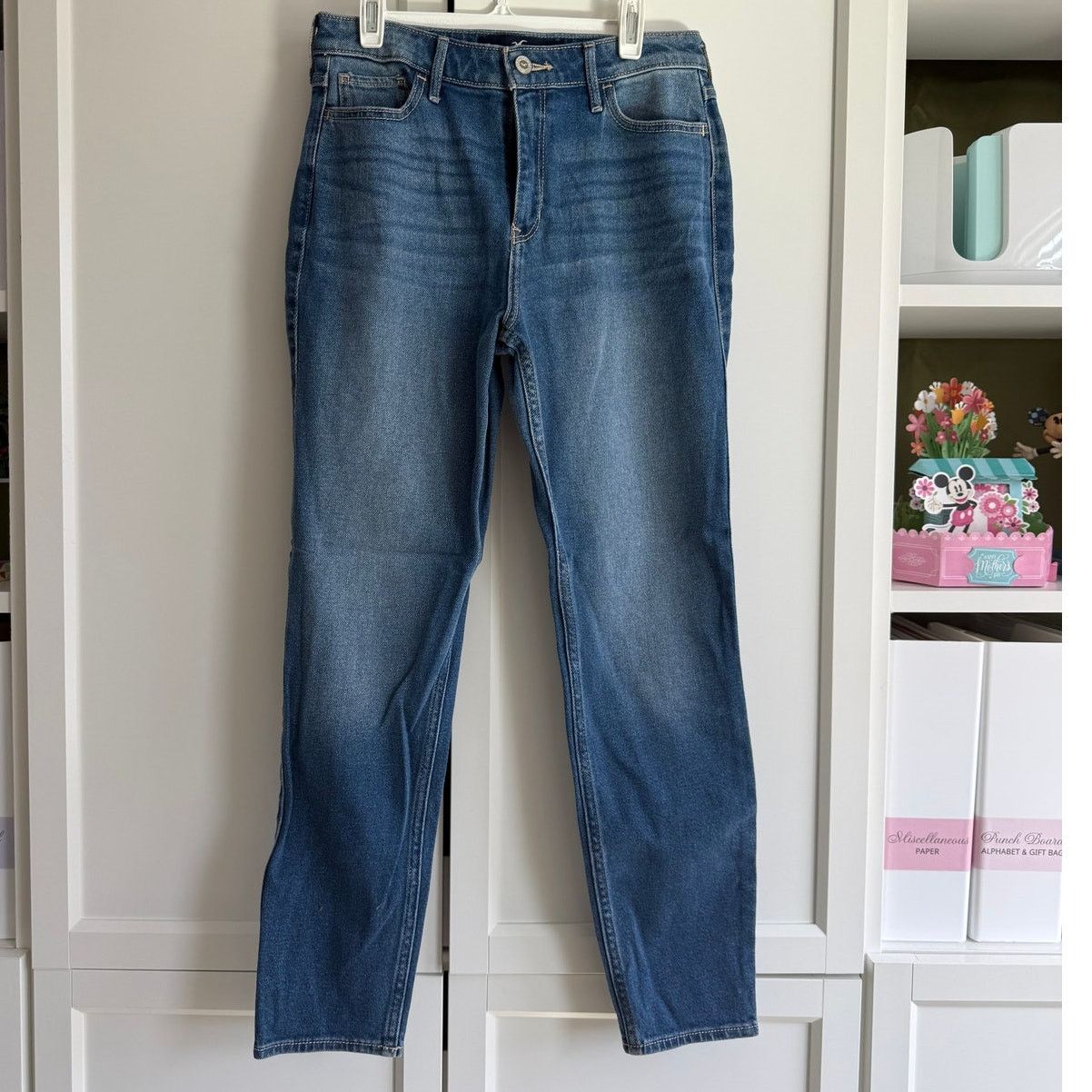 Hollister Hollister High Rise Skinny Crop Jeans Blue Distressed - D015 Size 27" / US 4 / IT 40 - 2 Thumbnail