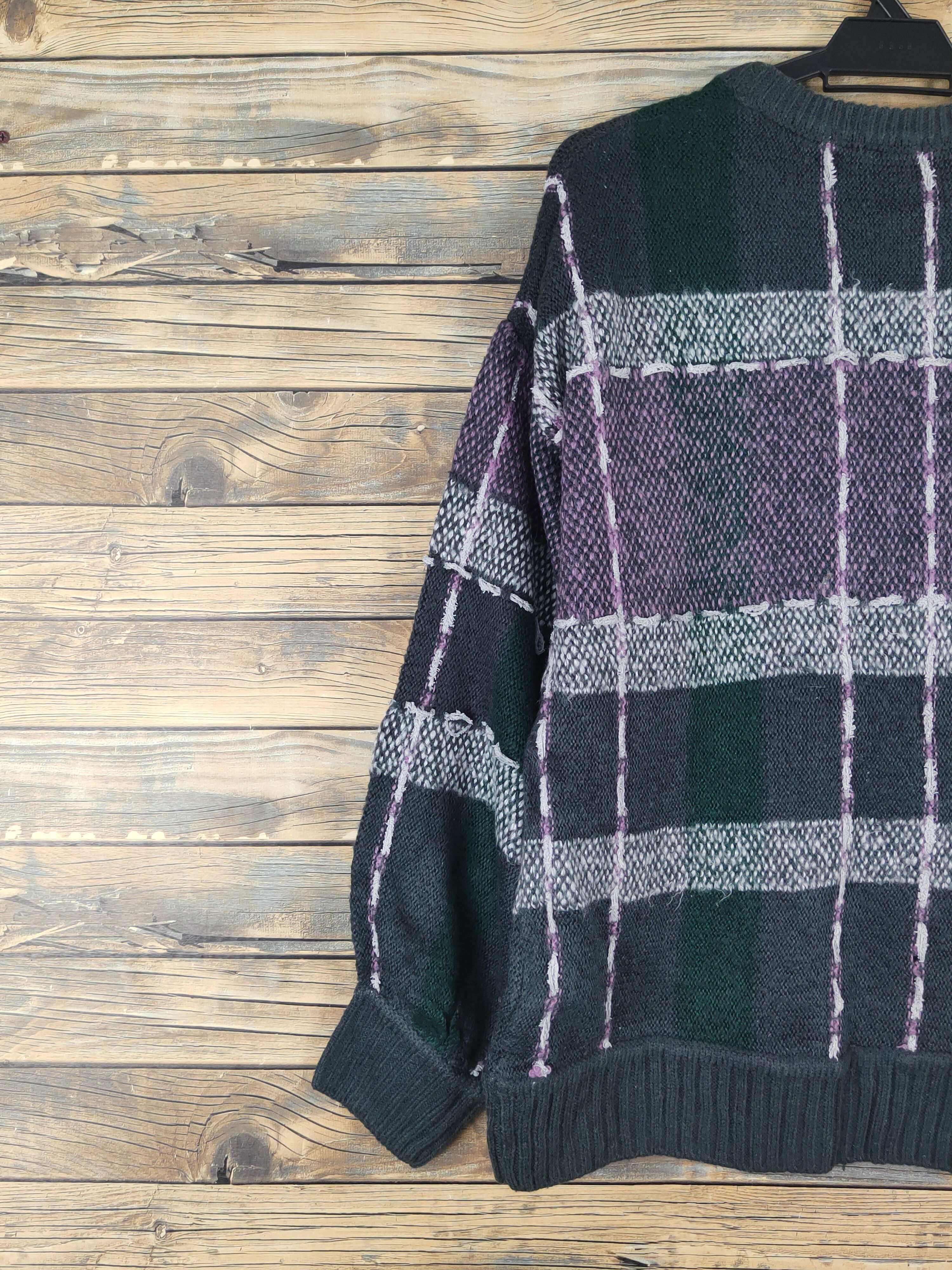 Japanese Brand KBF Dark Gray Pink Knitwear Sweatshirts #W1268 Size US M / EU 48-50 / 2 - 8 Thumbnail