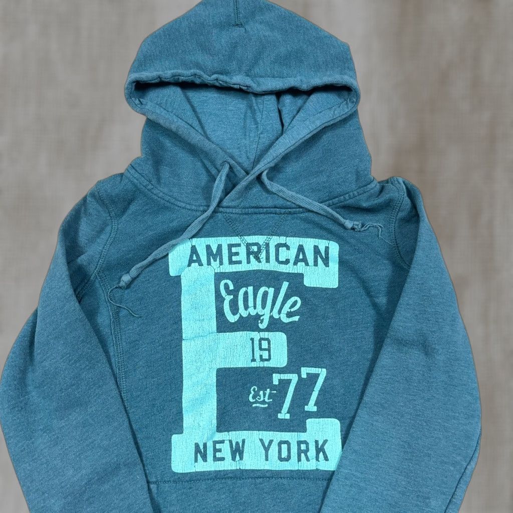 American Eagle Outfitters VINTAGE American Eagle Hoodie Women M Green Y2K AEO 2000s Spell Out Logo Pullover Hooded All Seasons Lined Pockets Modern Preppy Modern, 90s, 2000s? Size M / US 6-8 / IT 42-44 - 1 Thumbnail