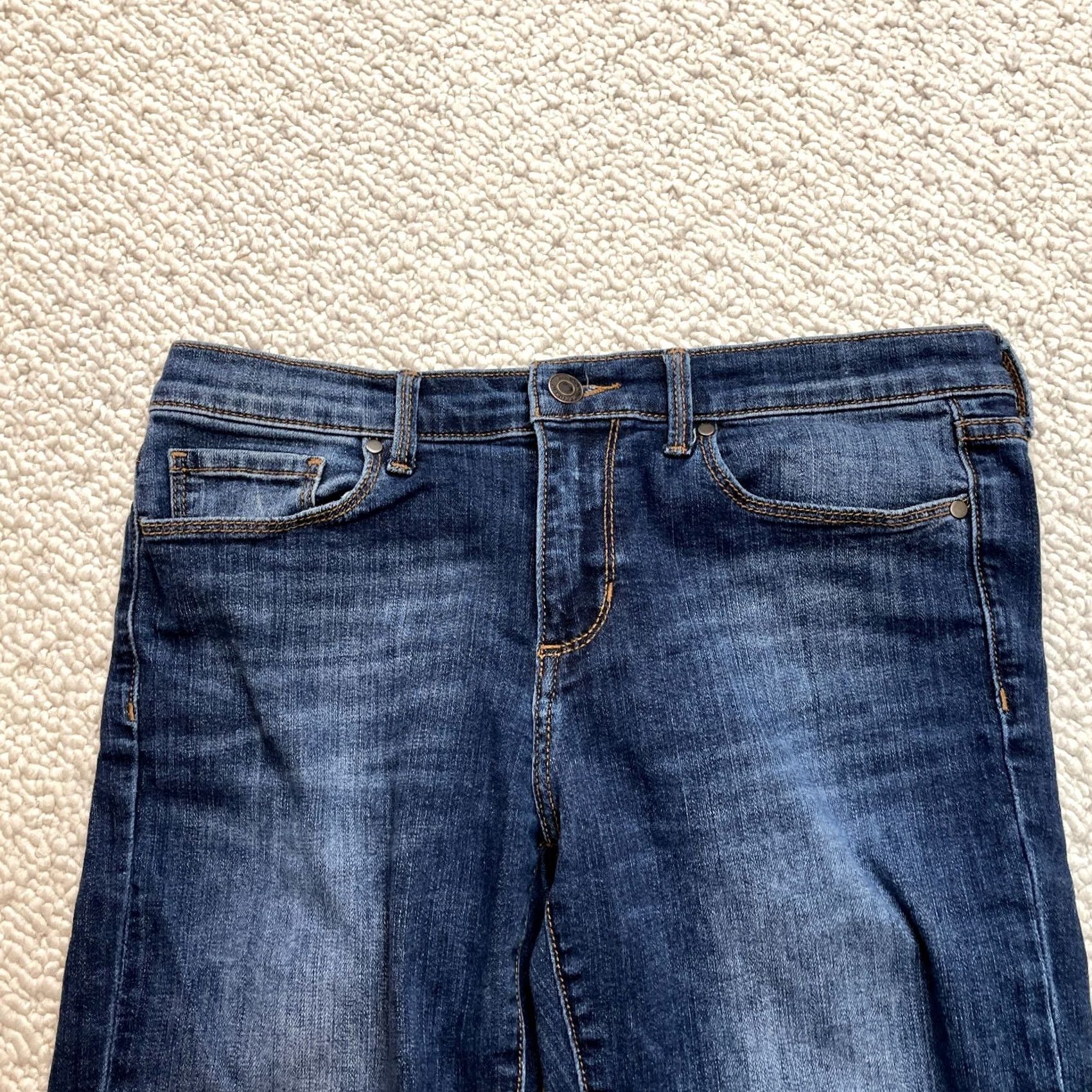 Banana Republic VINTAGE Banana Republic Premium Denim Skinny Solid Mid Rise Blue Jeans Ladies 30x30.5 Size 30" / US 8 / IT 44 - 6 Thumbnail