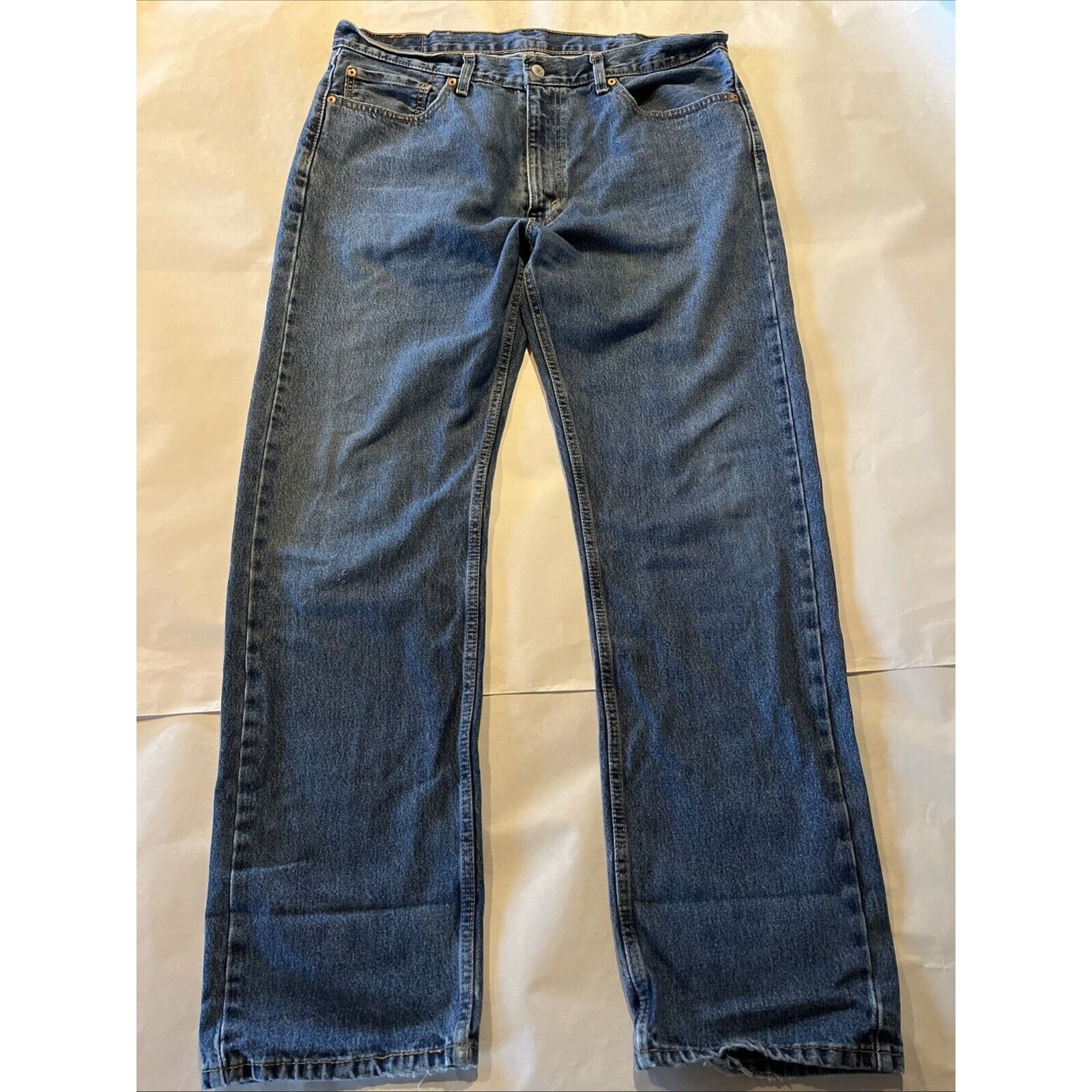 Levi's Levi’s 505 Jeans Men’s 38x34 Reg Straight Denim Cotton Blue Size US 38 / EU 54 - 2 Thumbnail