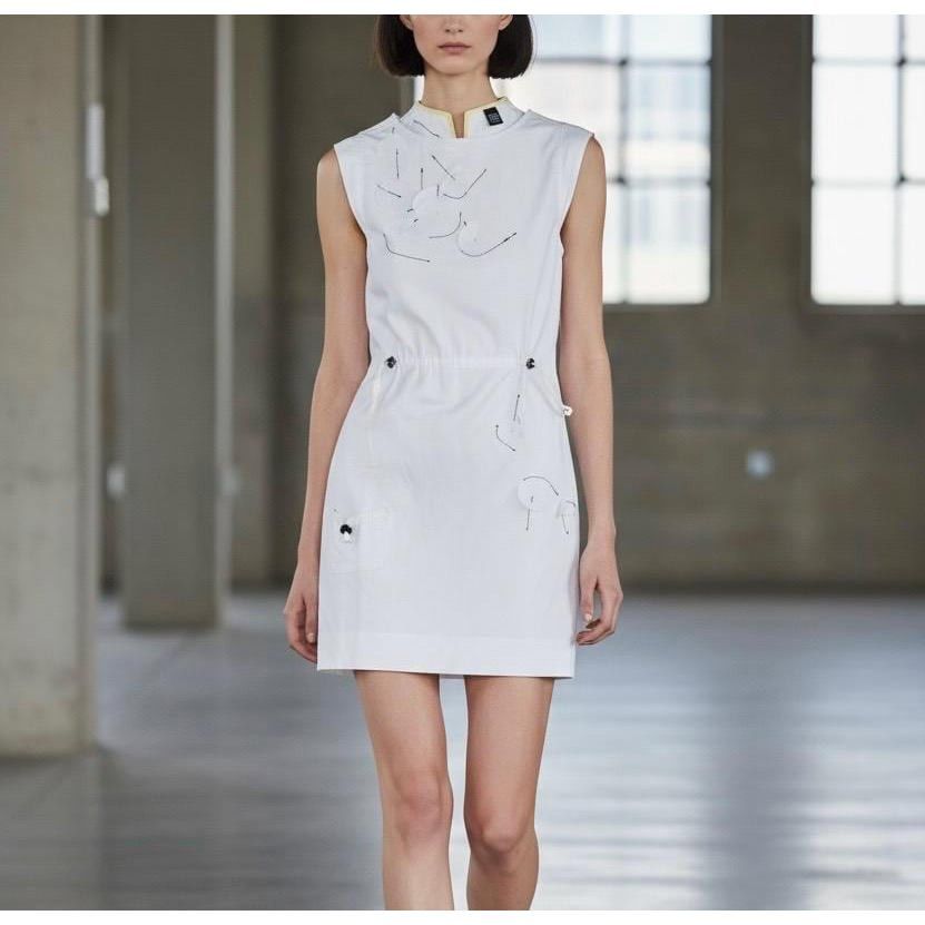 The Cop Copine Drawstring Cutouts Dress