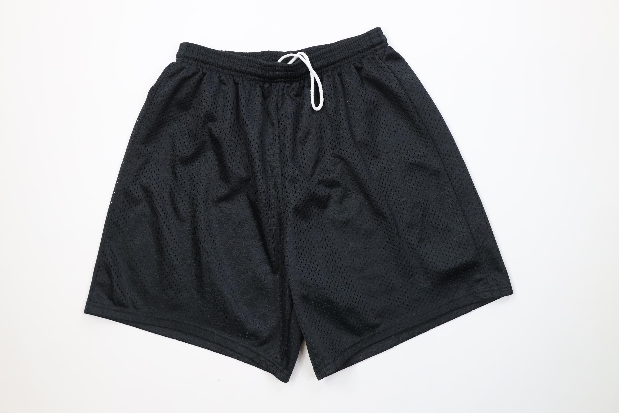 Vintage Vintage 90s Streetwear Mesh Above Knee Shorts Black Size US 32 / EU 48 - 1 Thumbnail