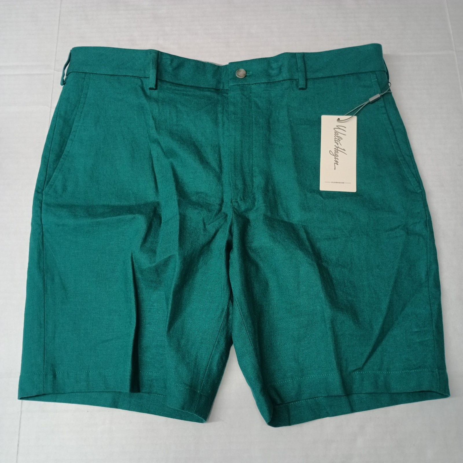 Other Walter Hagen Green Linen Golf Shorts Men's Size 36 9" Inseam Size US 36 / EU 52 - 1 Thumbnail