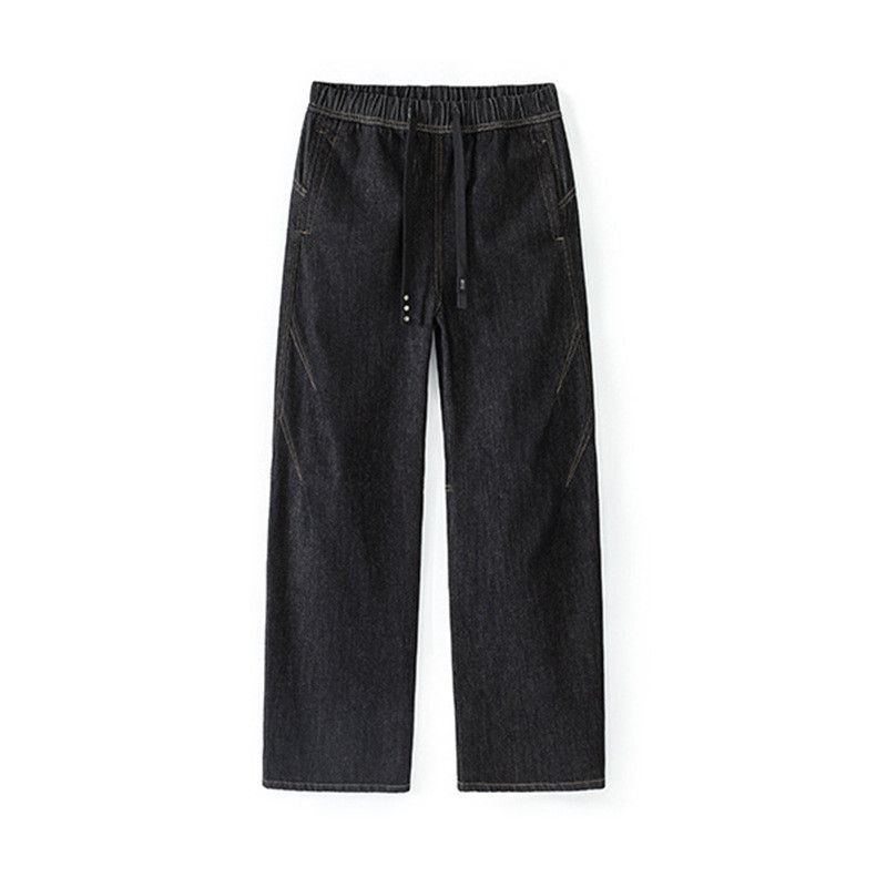 Men's American simple retro straight jeans