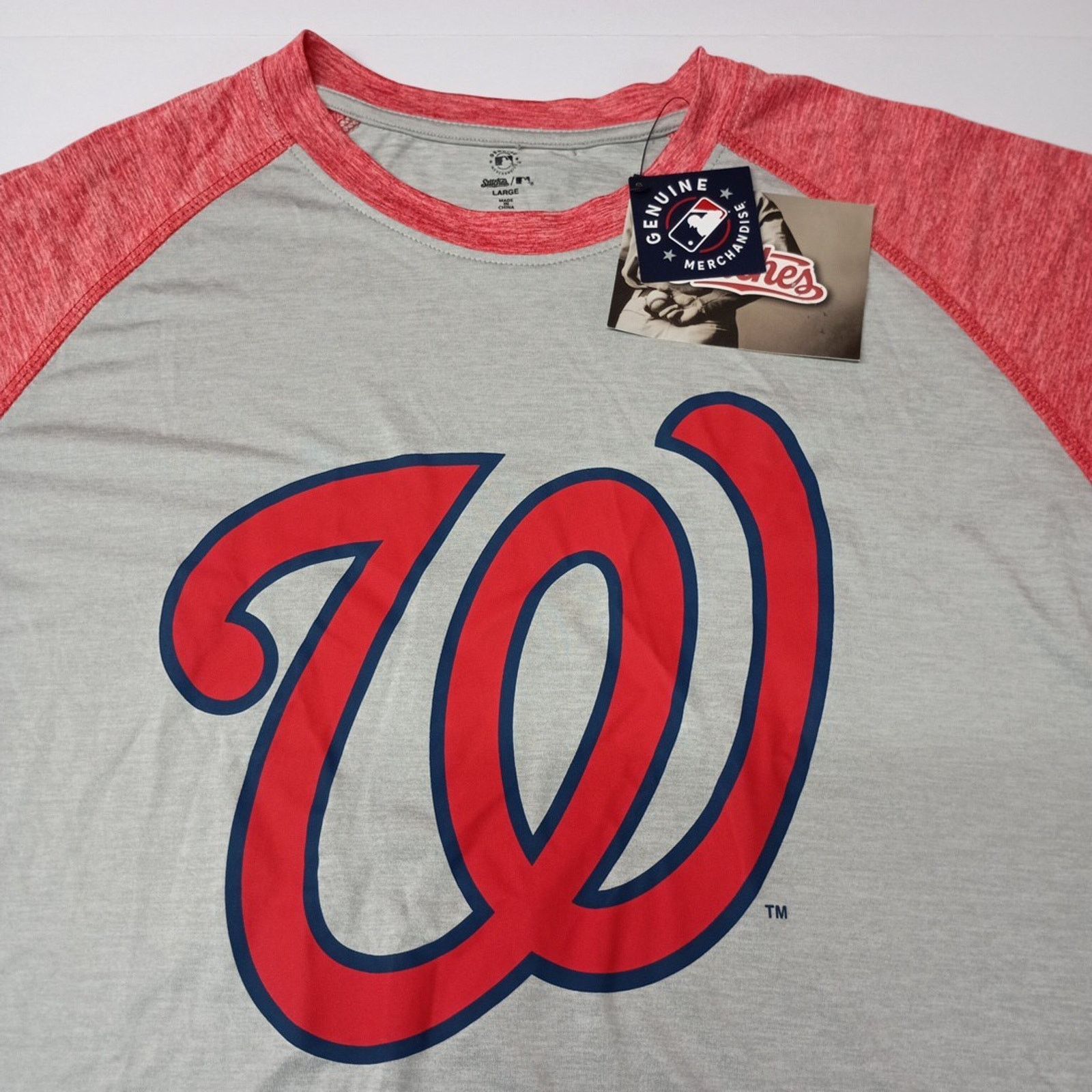 Stitch's Jeans Washington Nationals Shirt Mens L Gray Stitches Baseball MLB Size US L / EU 52-54 / 3 - 2 Thumbnail